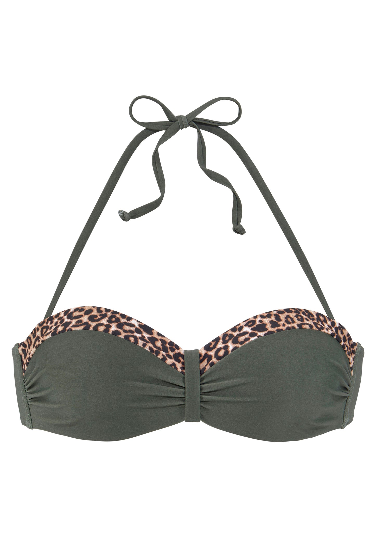 lascana Bügel-Bandeau-Top (Oliv-leo)