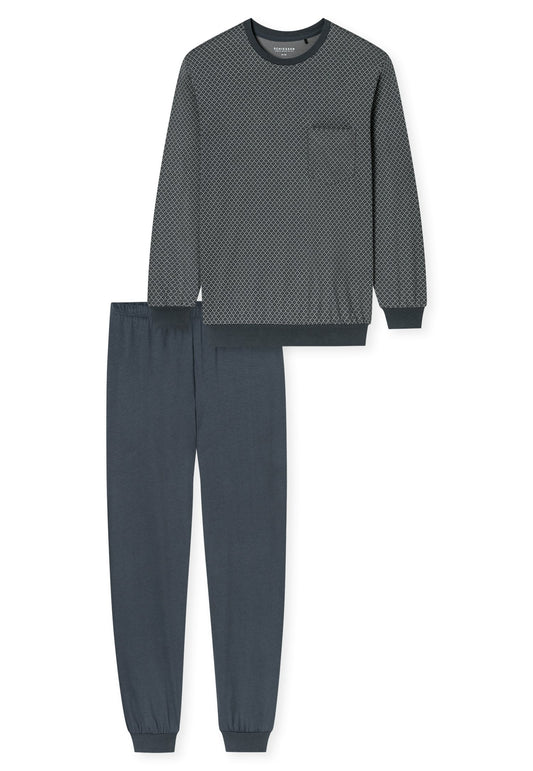 Schlafanzug lang (Dunkelgrau)