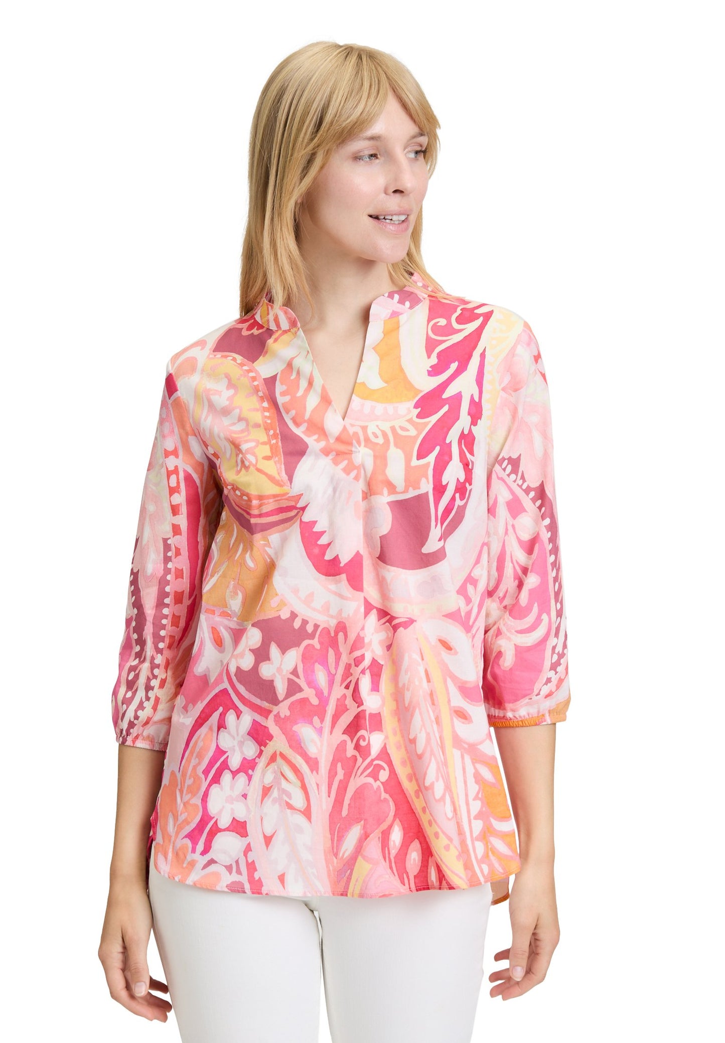 Schlupfbluse (Rosé/yellow)