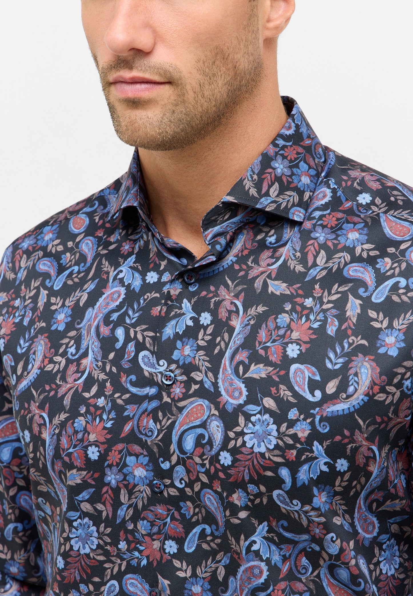 Hemd Twill Langarm (Dunkelblau)