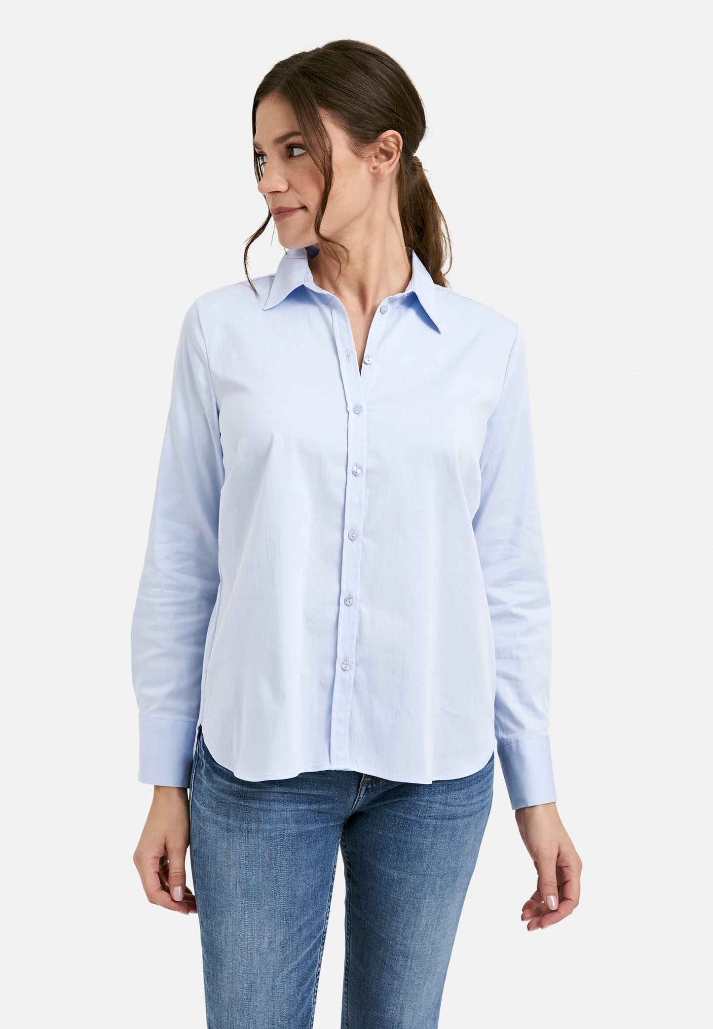 Straight Blouse Collar Blouse NOS (Sky)