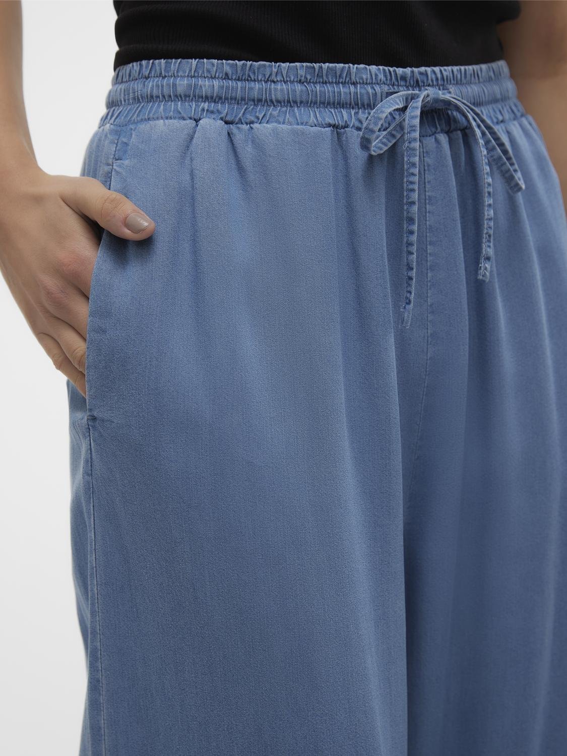 Vmbree Hw Long Loose Pants Ga (Medium Blue D)