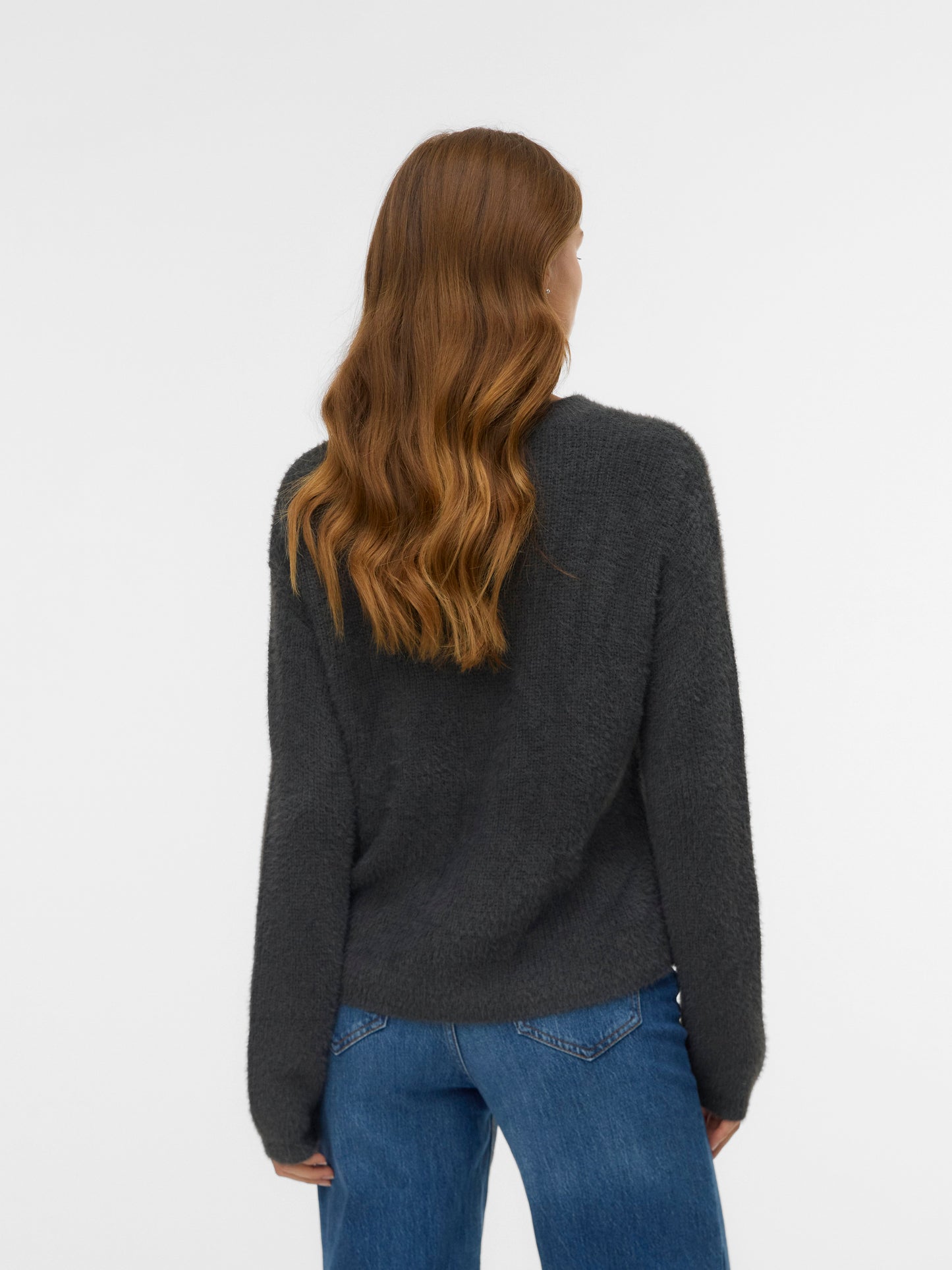 Vmpuff Ls O-neck Pullover Boo (Asphalt)