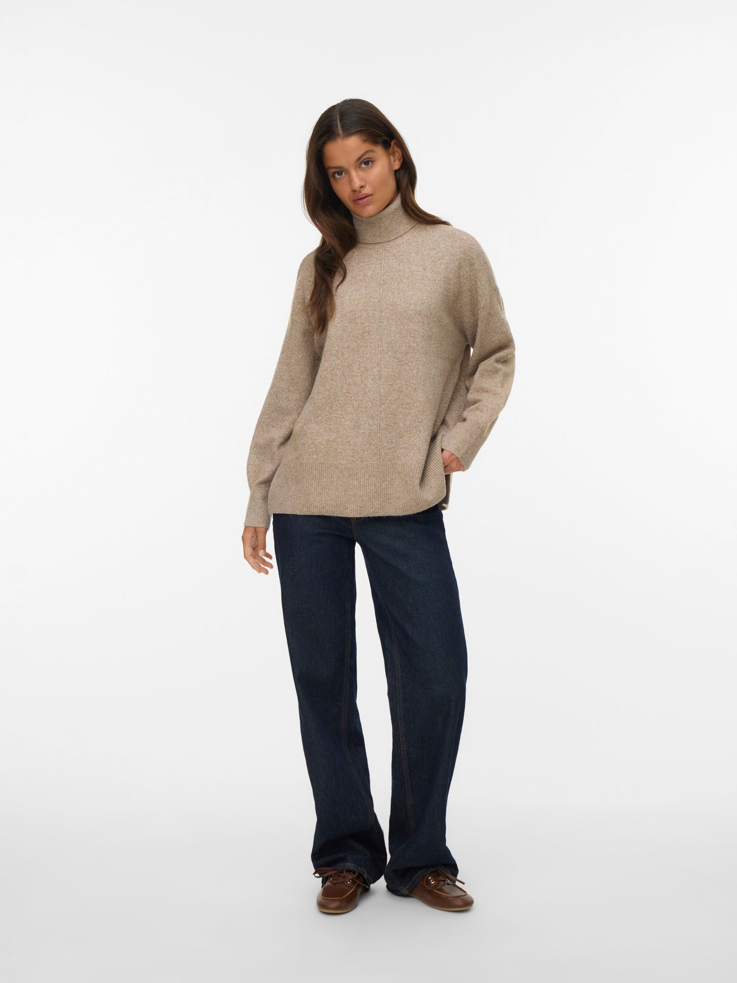 Vmdoffy Ls Roll Neck Pullover Noos (Sepia Tint)