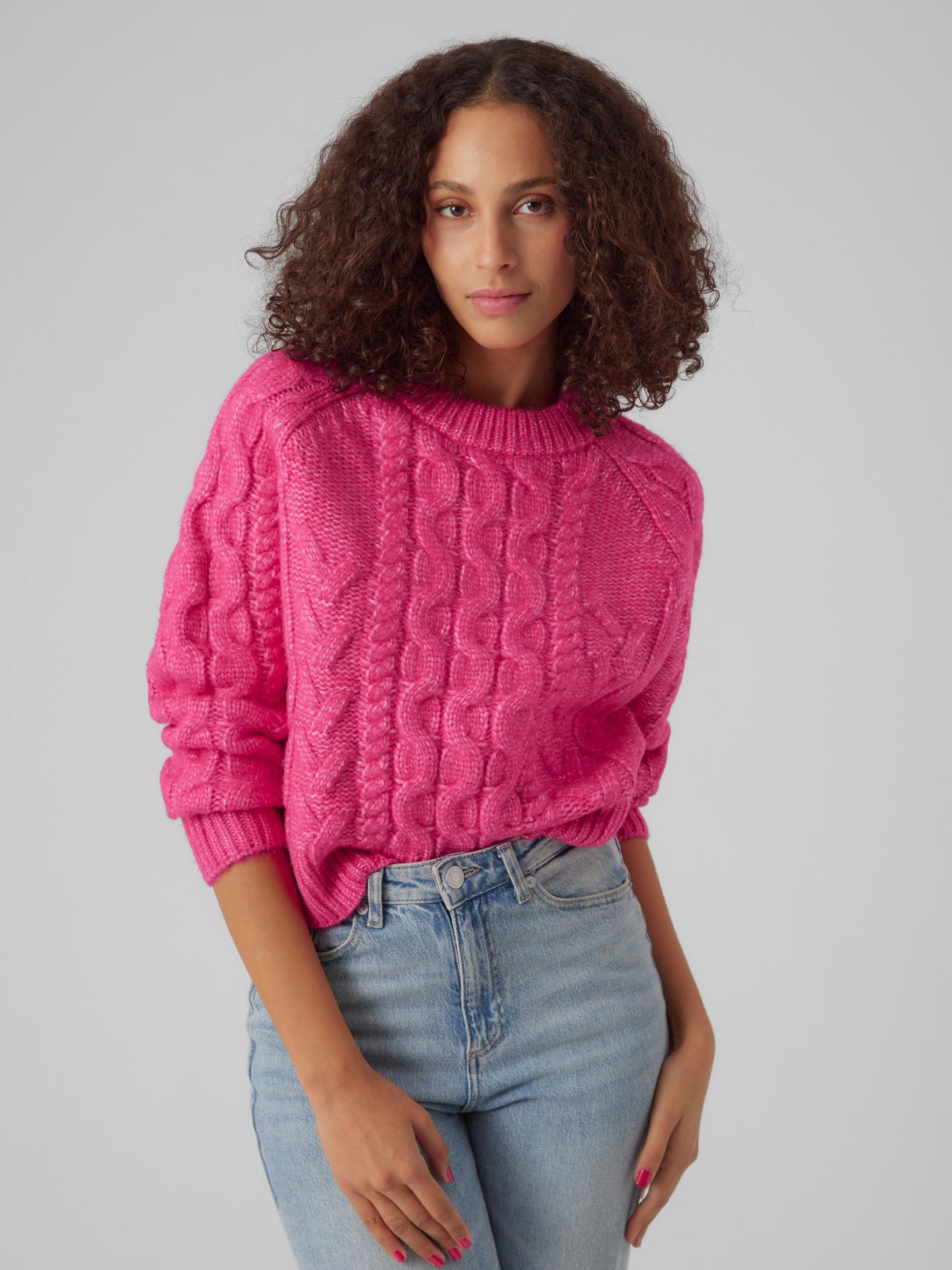 Vmbirgitte Ls O-neck Pullover (Mint/w. Me)