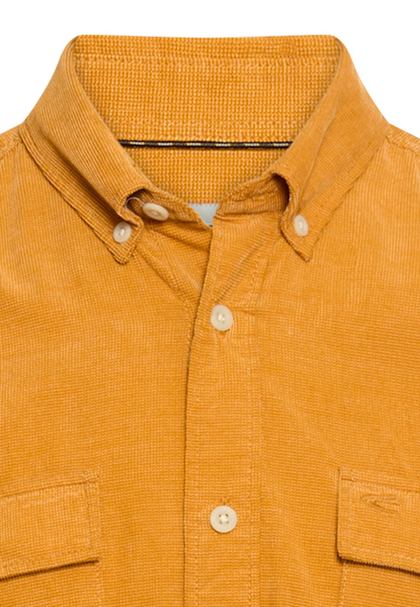 Langarmhemd mit aufgesetzten Taschen (Burned Yellow)
