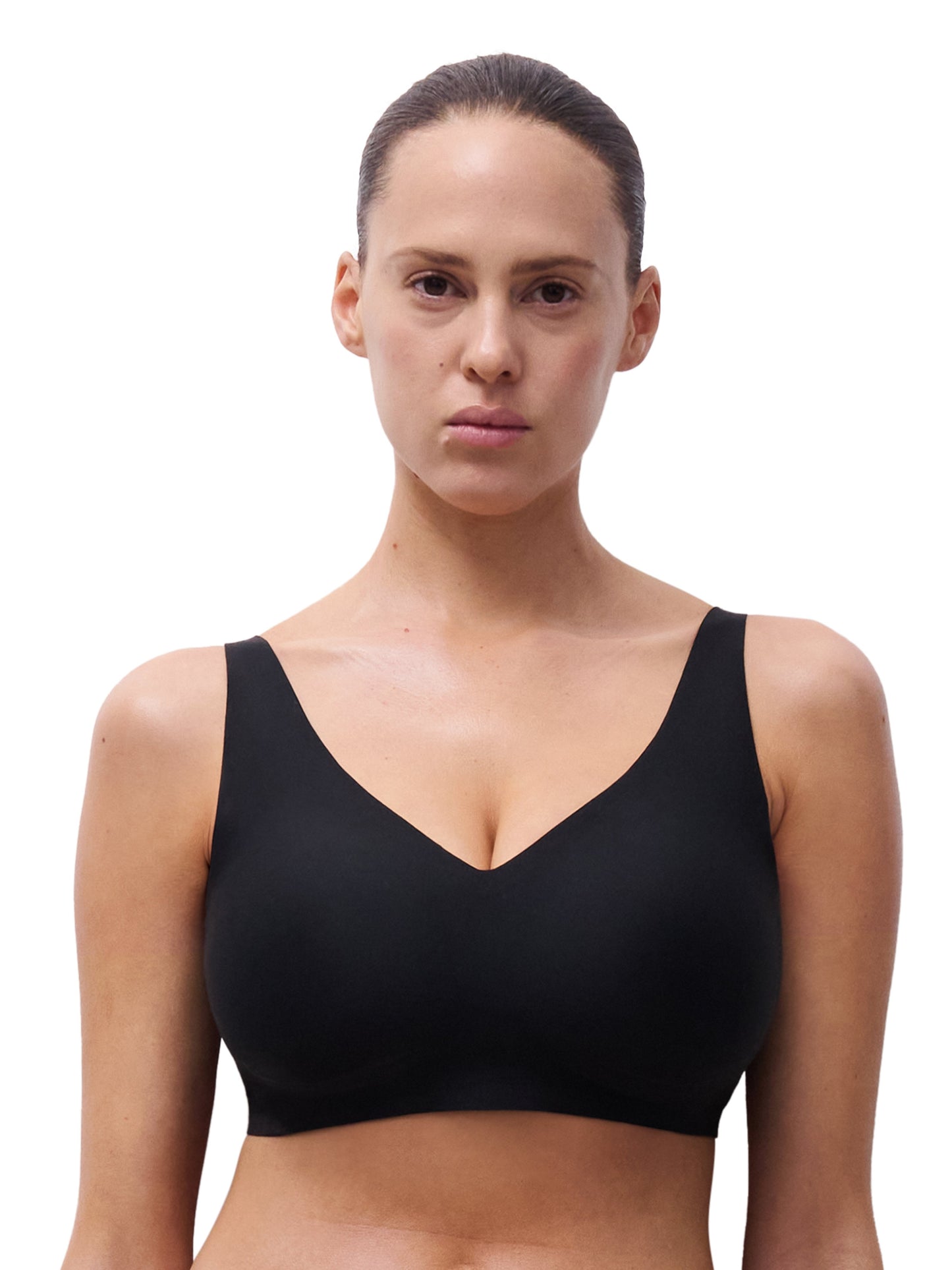 SoftStrech Power Tiefausgeschnittener BH (Schwarz)
