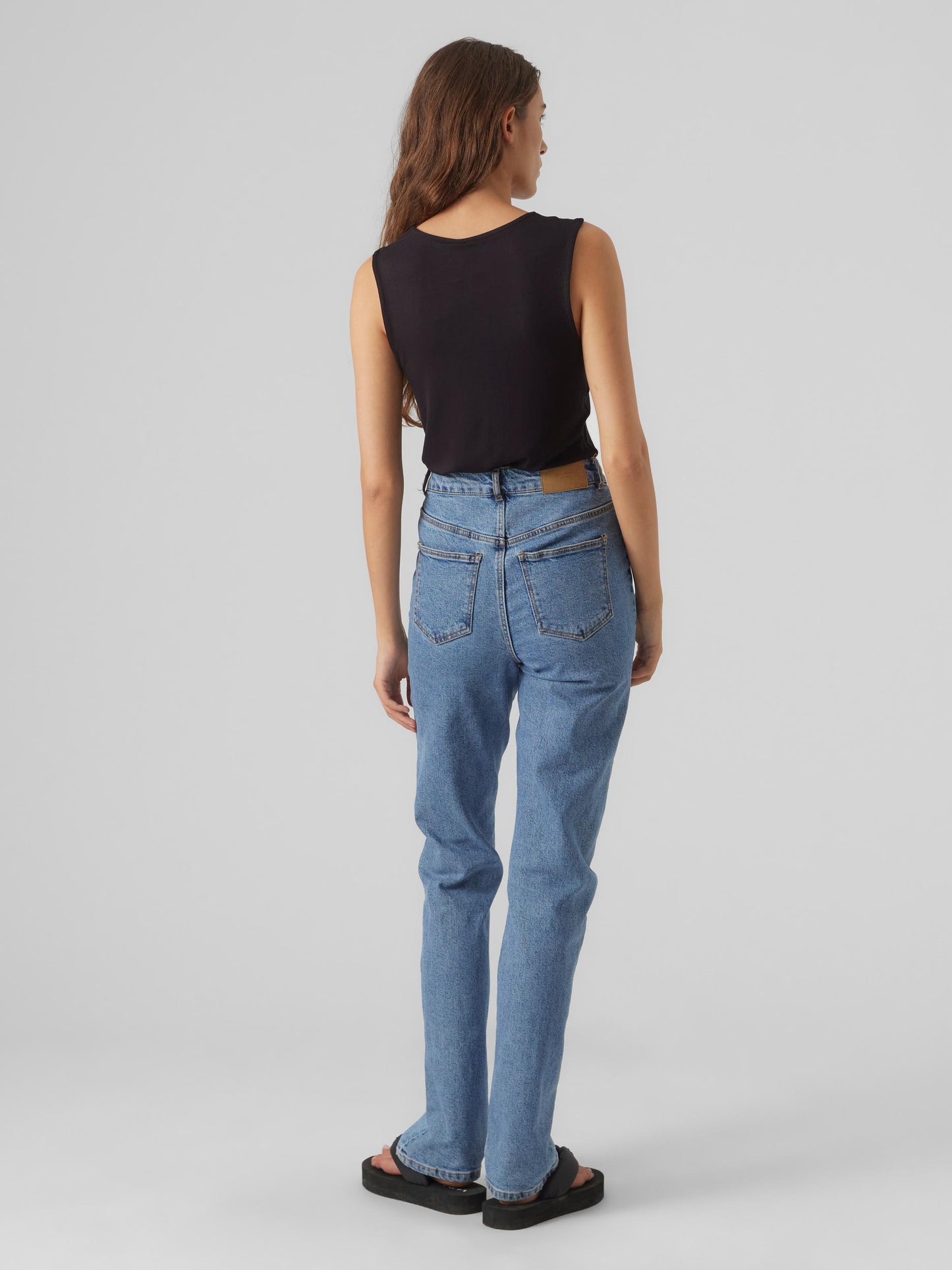 Vmrosa Sl V-neck Top Jrs Noos (Black)