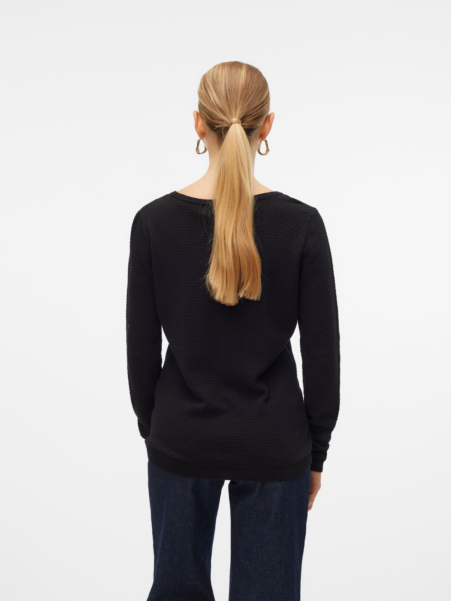 Vmcare Structure Ls O-neck Blou Noos (Black)