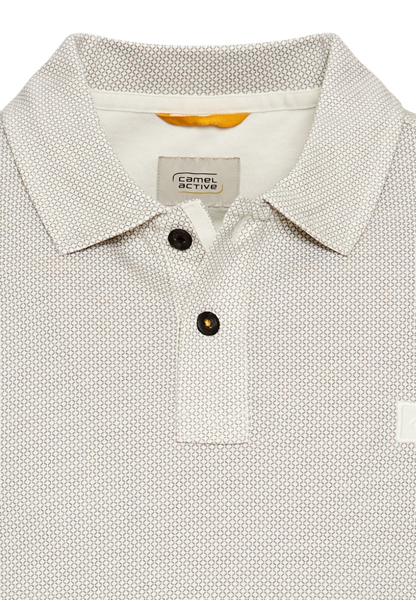 Kurzarm Poloshirt aus reiner Baumwolle (Ecru)