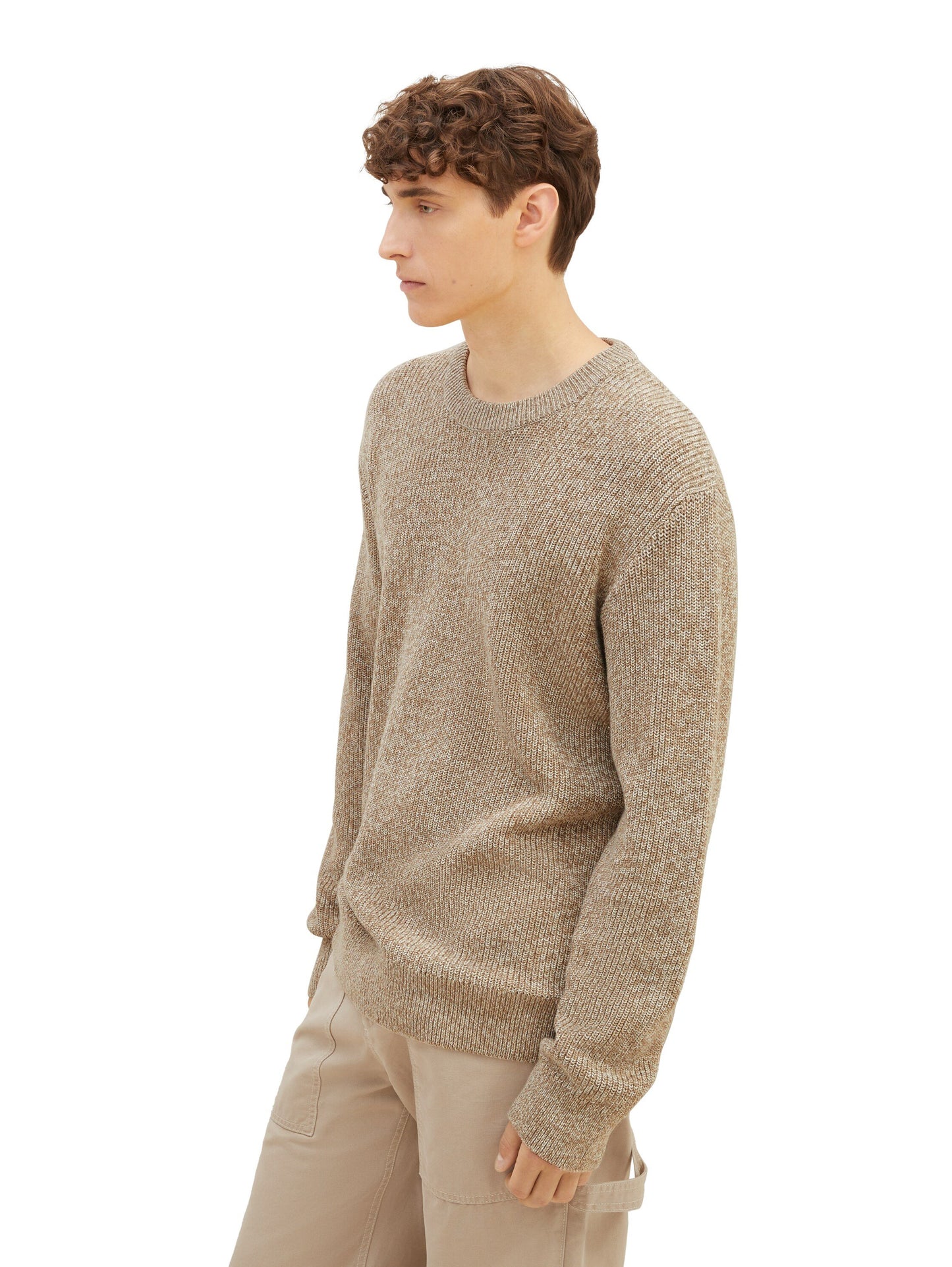 Strickpullover in Melange Optik (Ecru Tonal Mou)