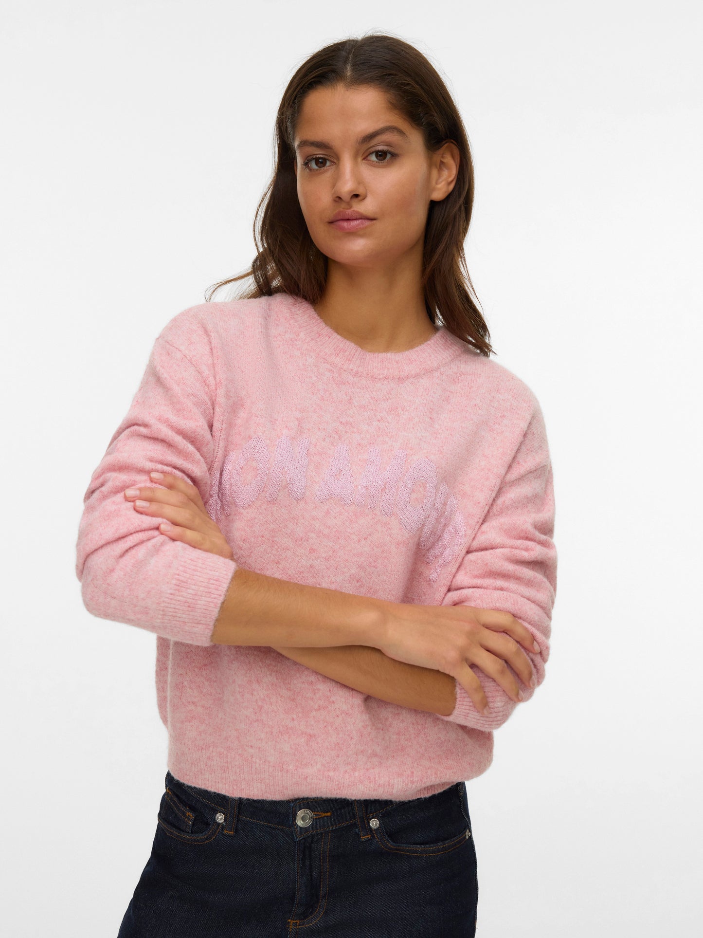 Vmamoremio Ls O-neck Pullover Boo (Rose Elega)