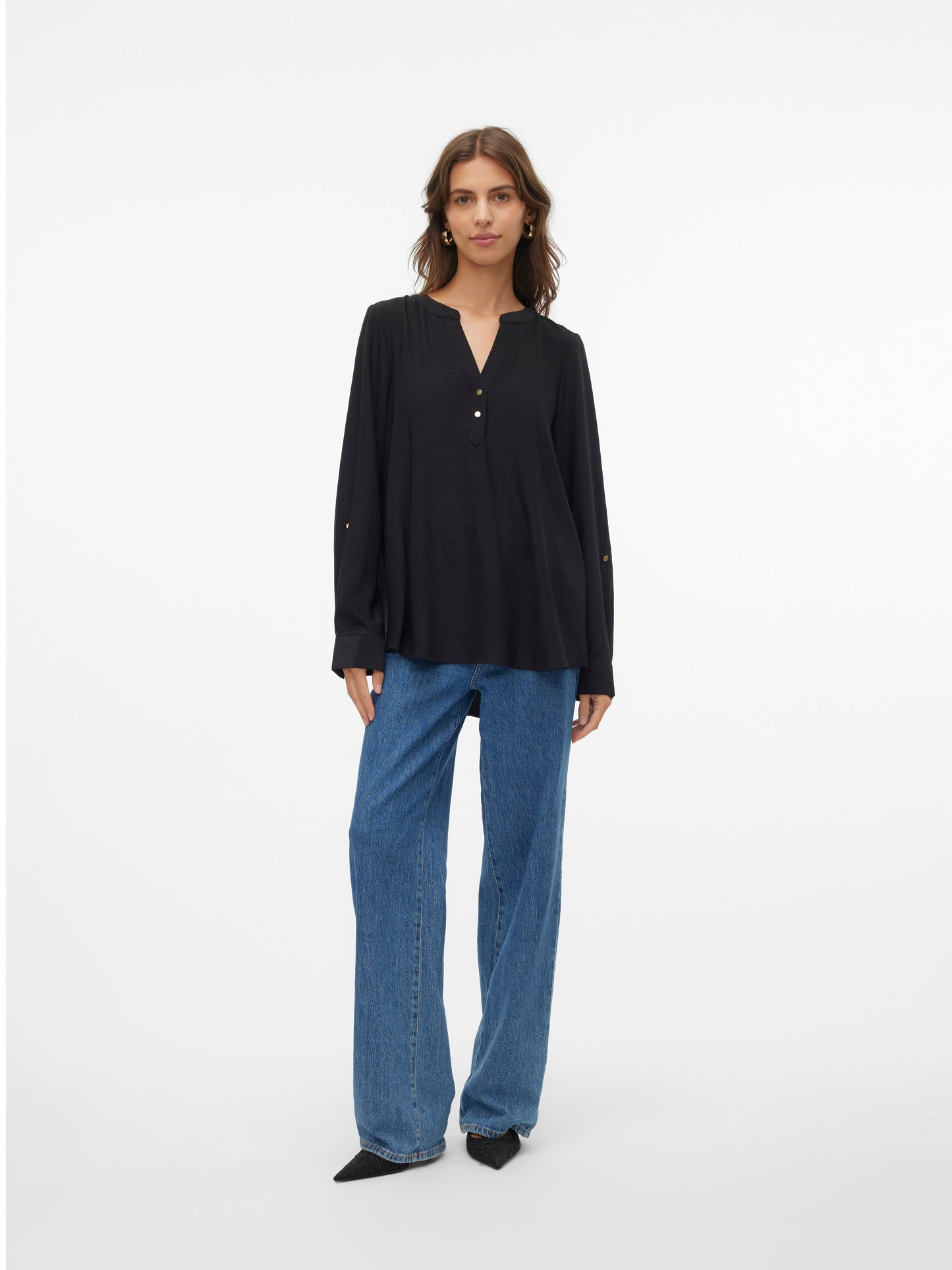 Vmani Ls Top Wvn Ga Noos (Black)