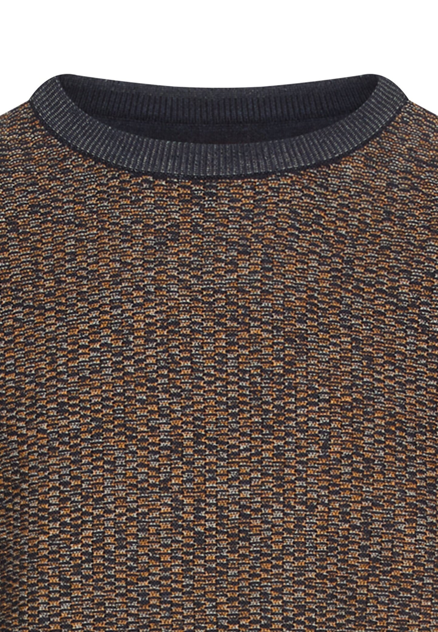 Strickpullover mit Rundhalskragen (Burned Yellow)