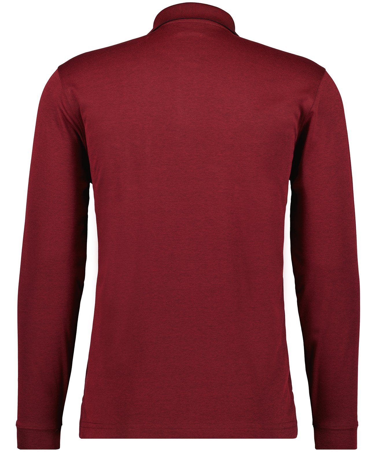 Softknit-Polo mit Brusttasche, Langarm (Rot)