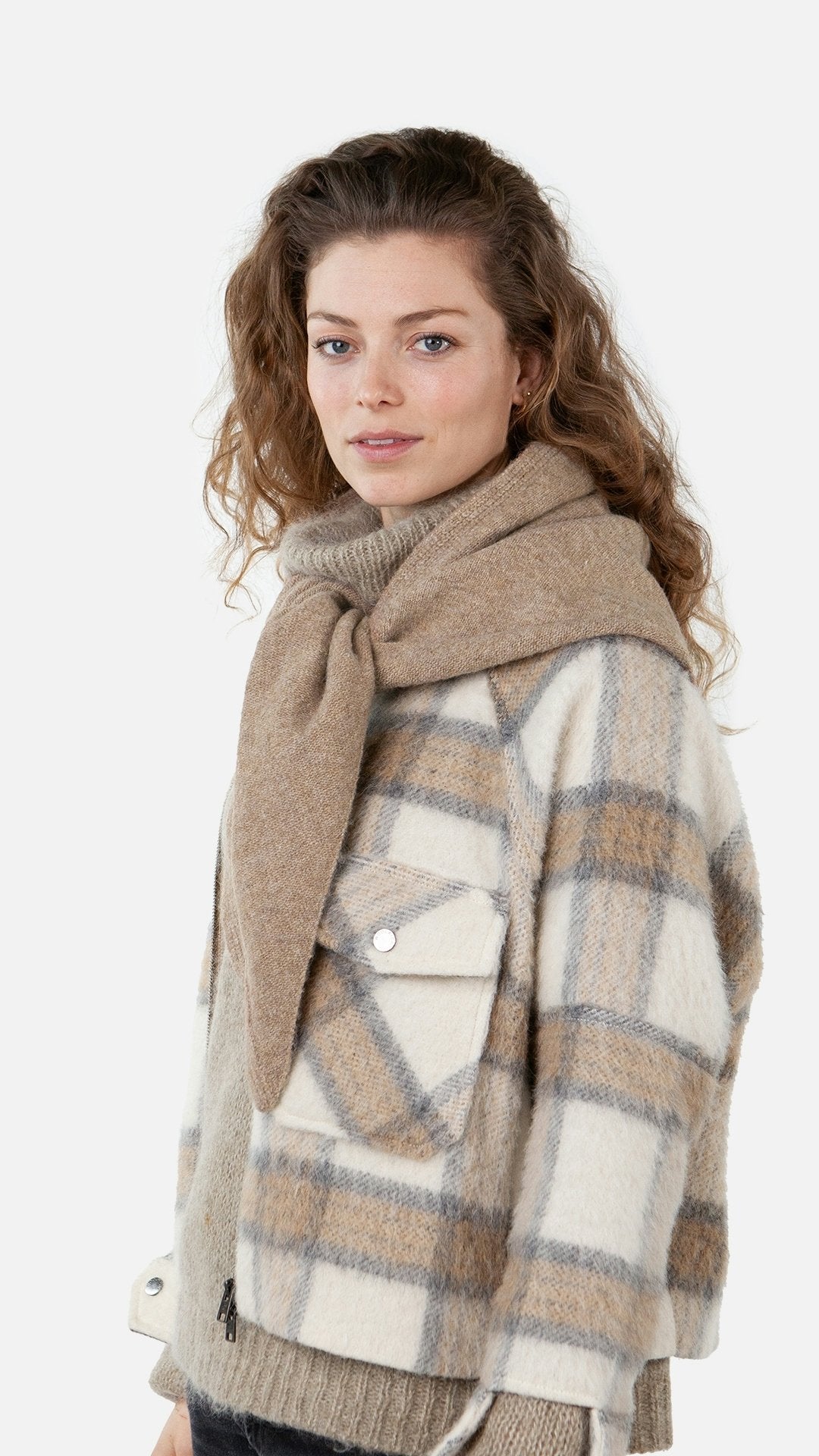 Darty Scarf (Beige Light Brown)