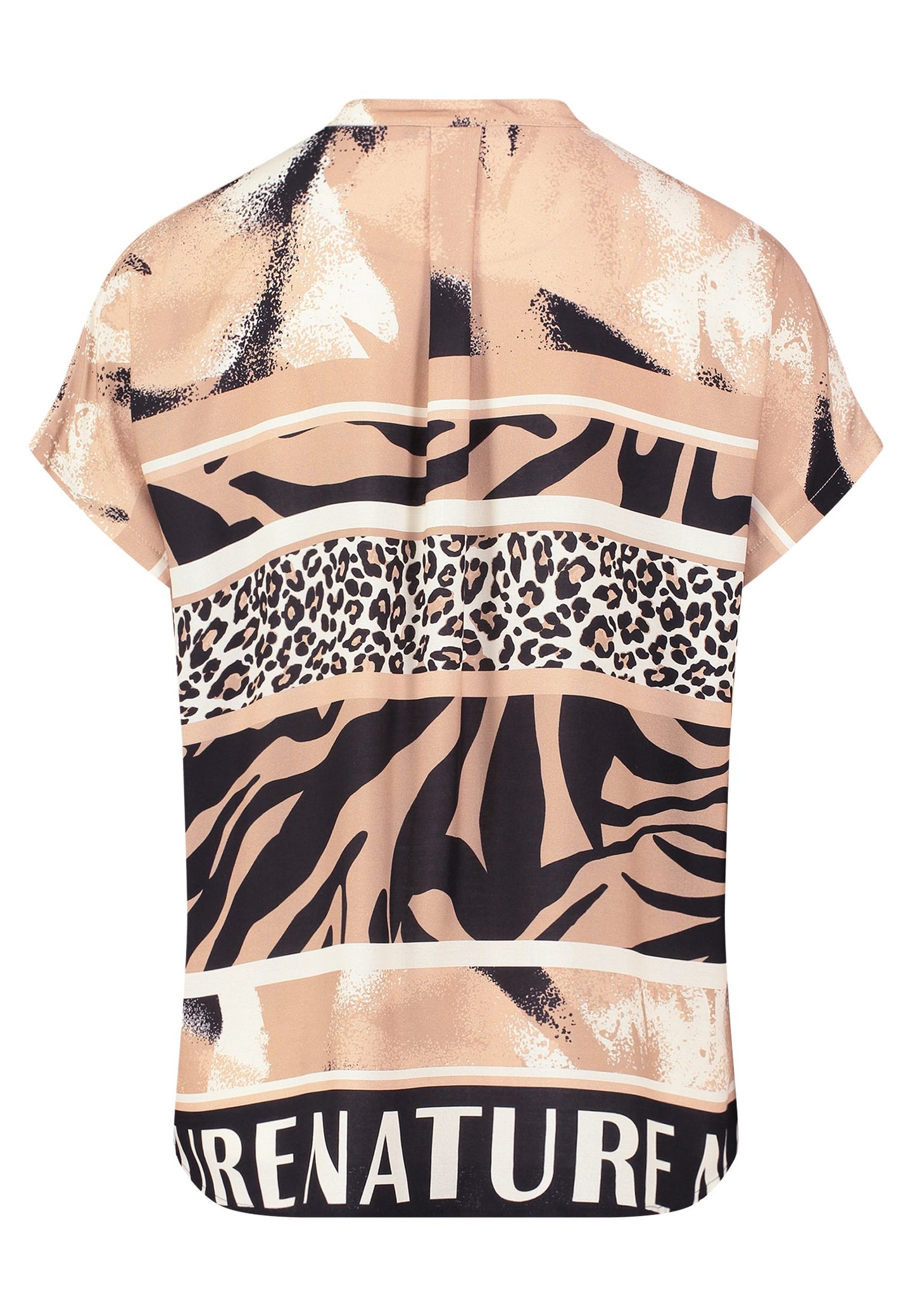 Longbluse (Beige/black)