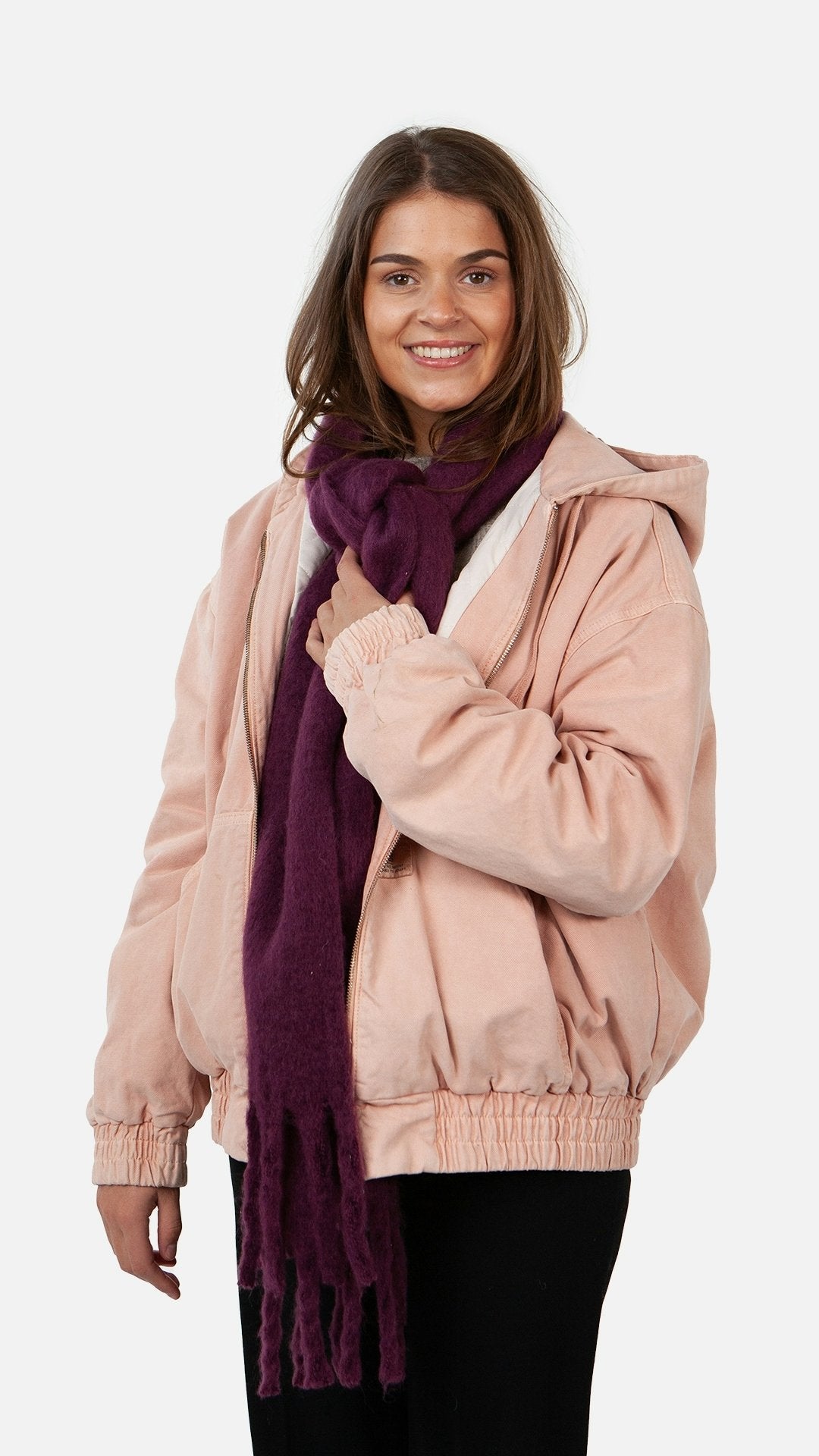 Keridda Scarf (Red Aubergine)