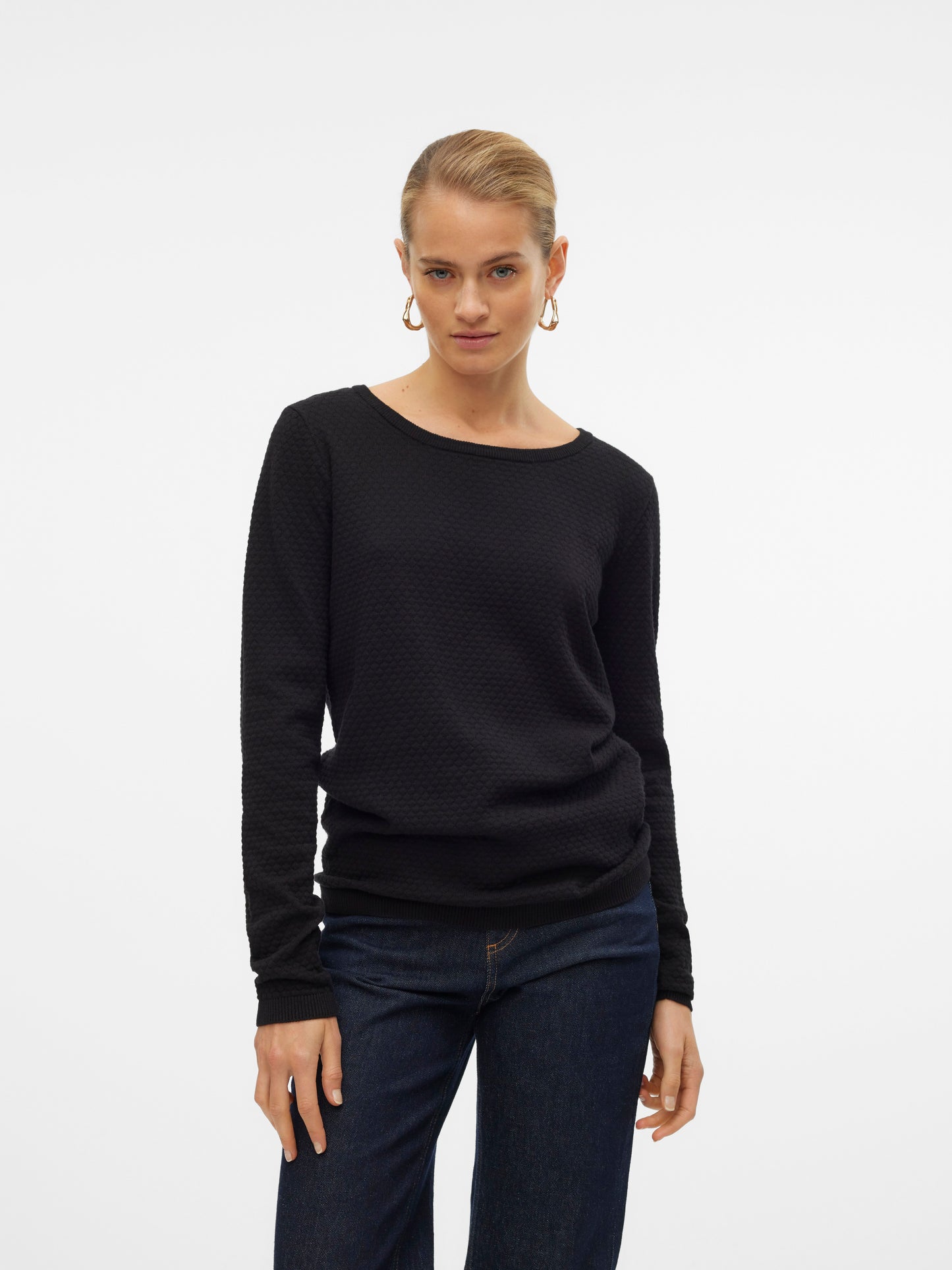 Vmcare Structure Ls O-neck Blou Noos (Black)