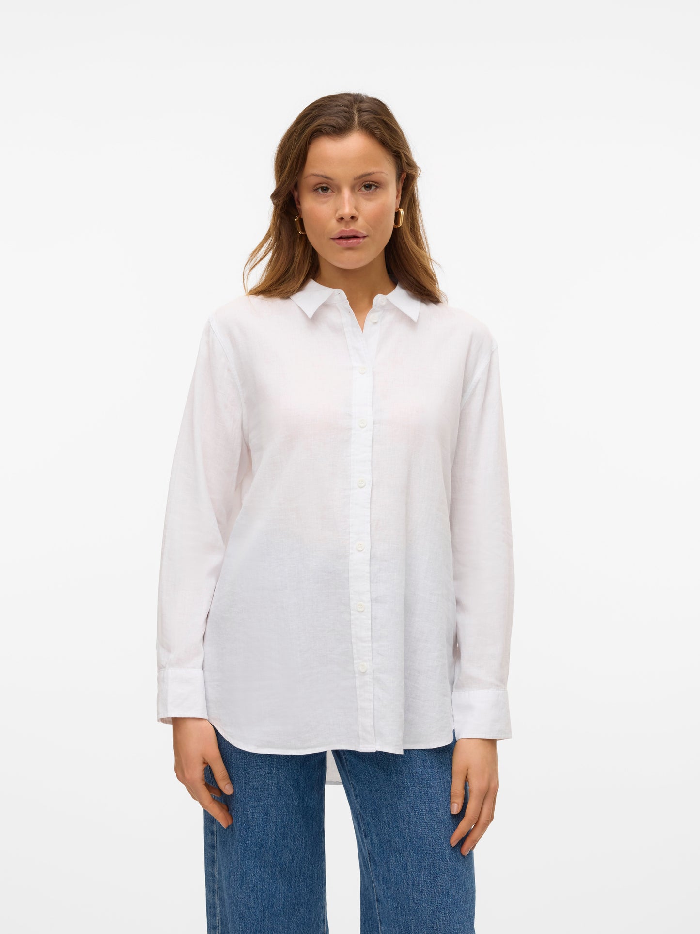 Vmlinn Ls Shirt Wvn Noos (Snow White)