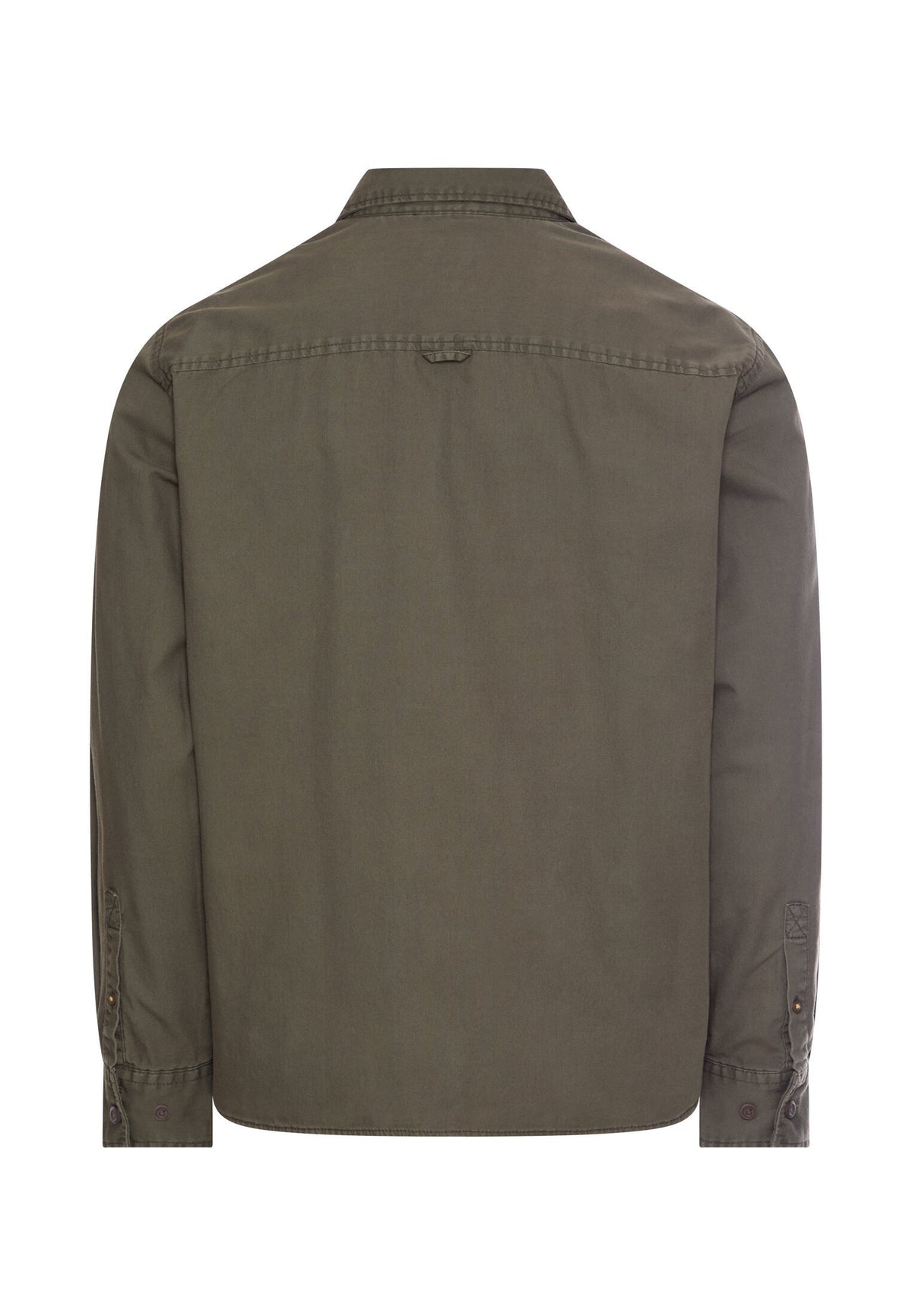 Baumwollhemd mit Kent-Kragen (Olive Brown)