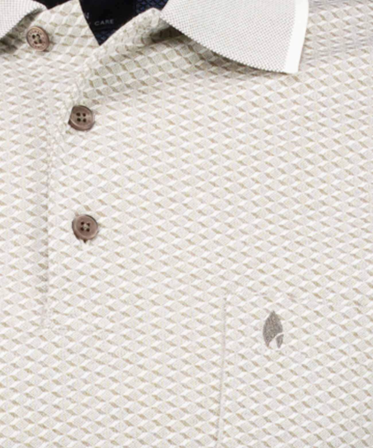 Softknit-Polo Jacquard (Walnuss)