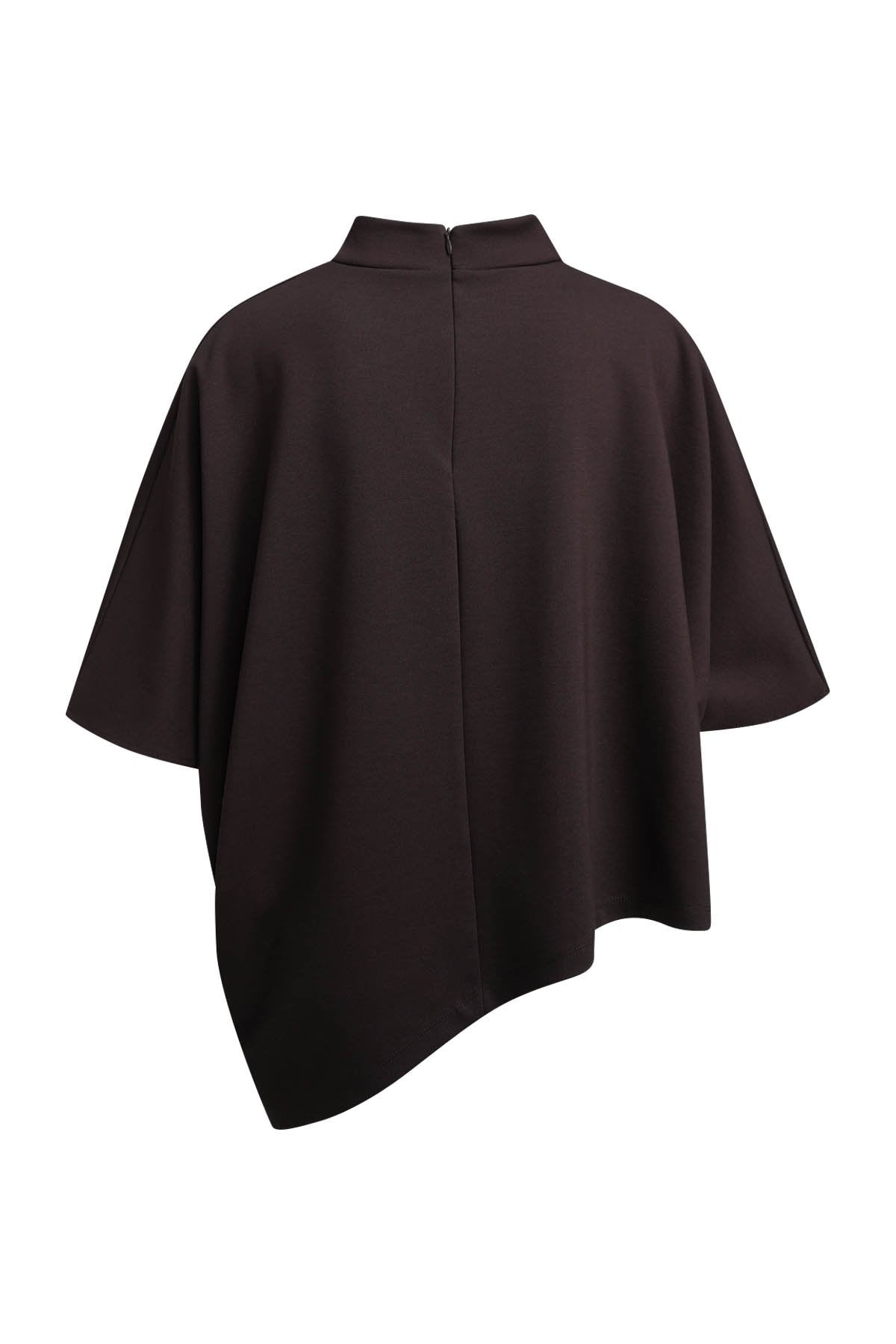 Oversize Asymmetric Sweat Interlock (Dark Choc)