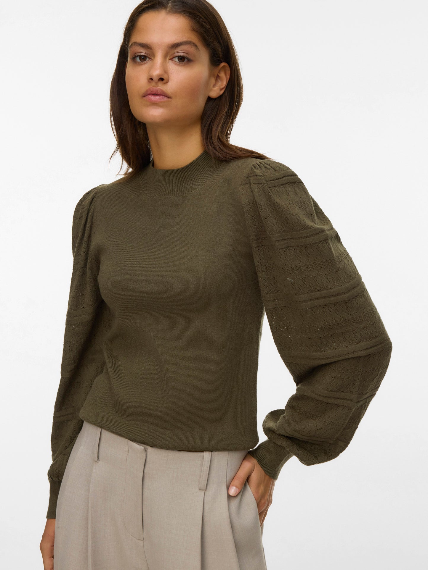 Vmnewlimone Ls Highneck Pullover Boo (Grape Leaf)