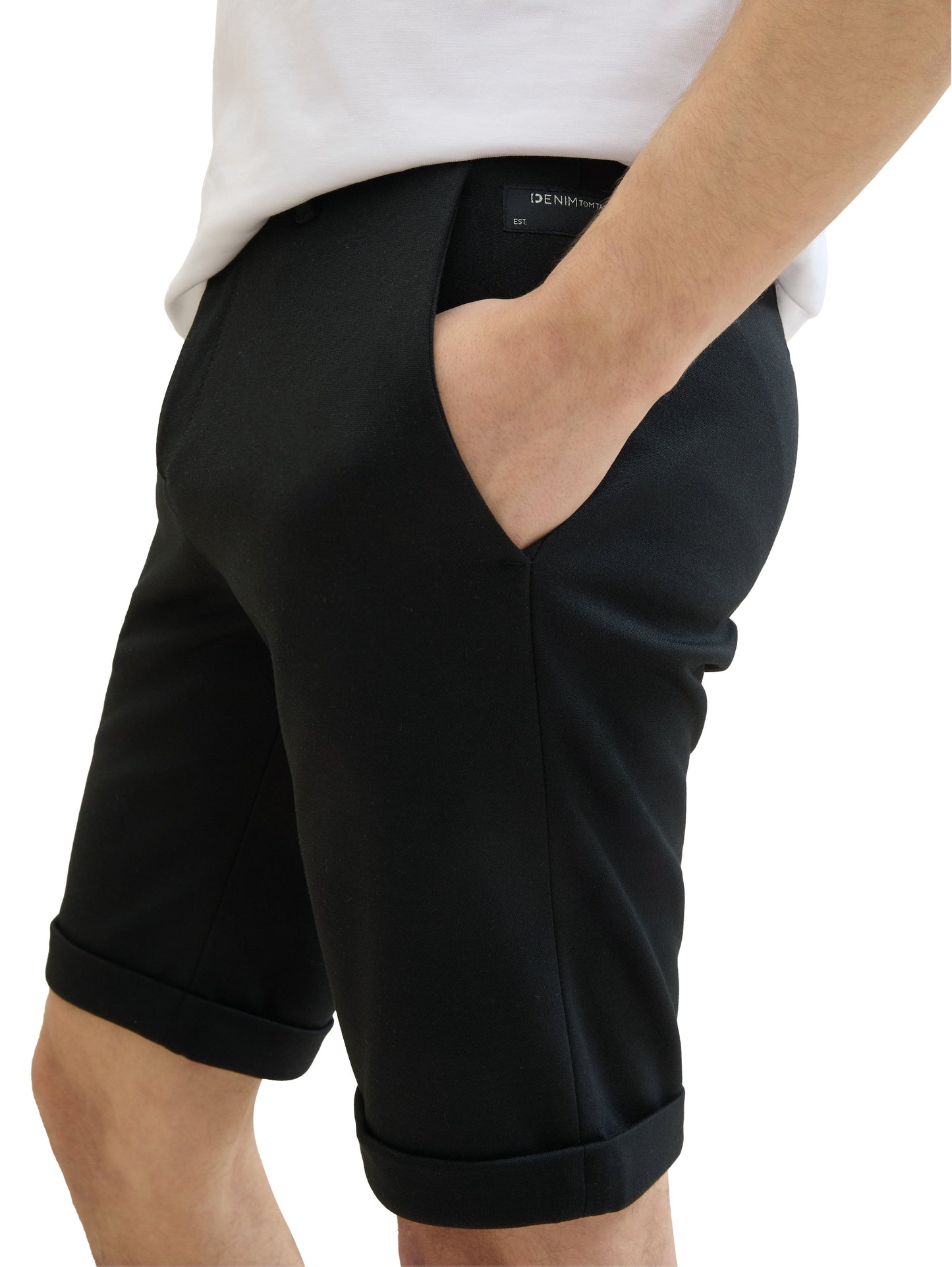 Slim Piqué Chino Shorts (Black)