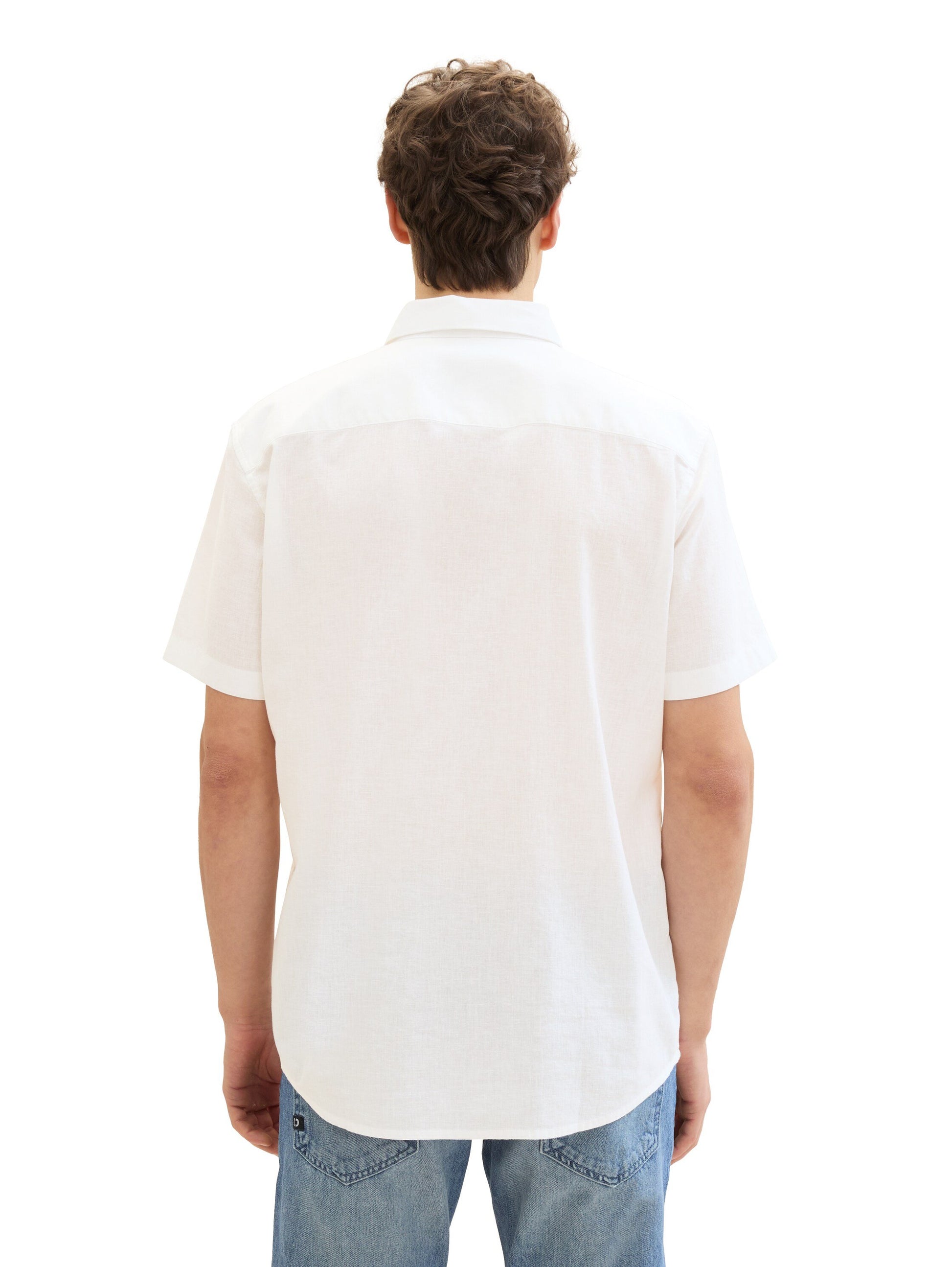 cotton linen shirt (White)