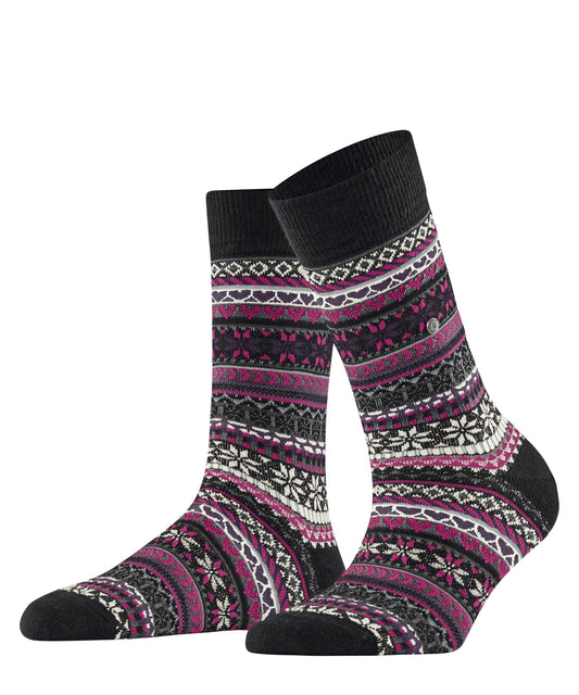 Burlington Fair Isle Delight Damen (Black)