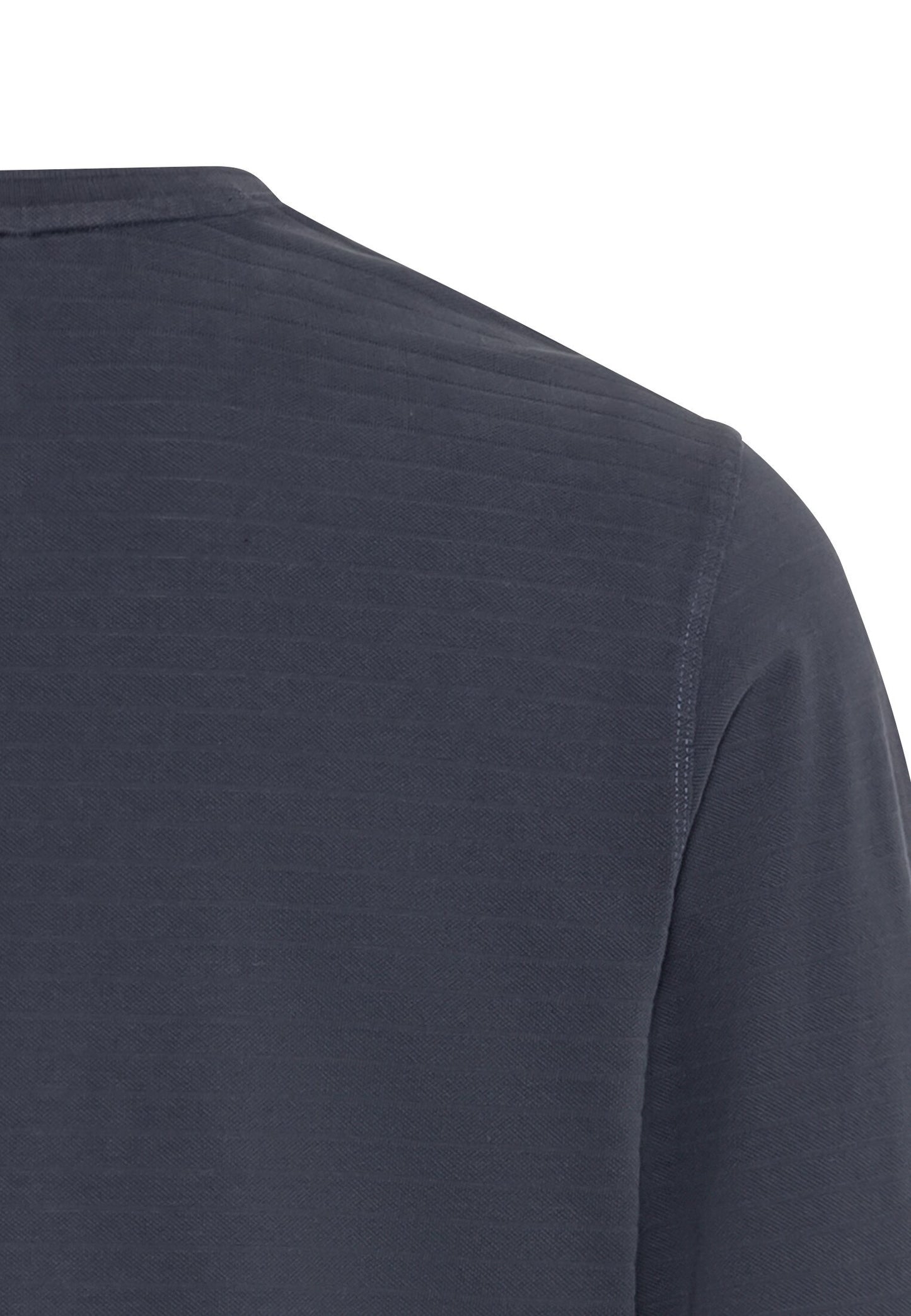 Henley Langarmshirt aus reiner Baumwolle (Night Blue)