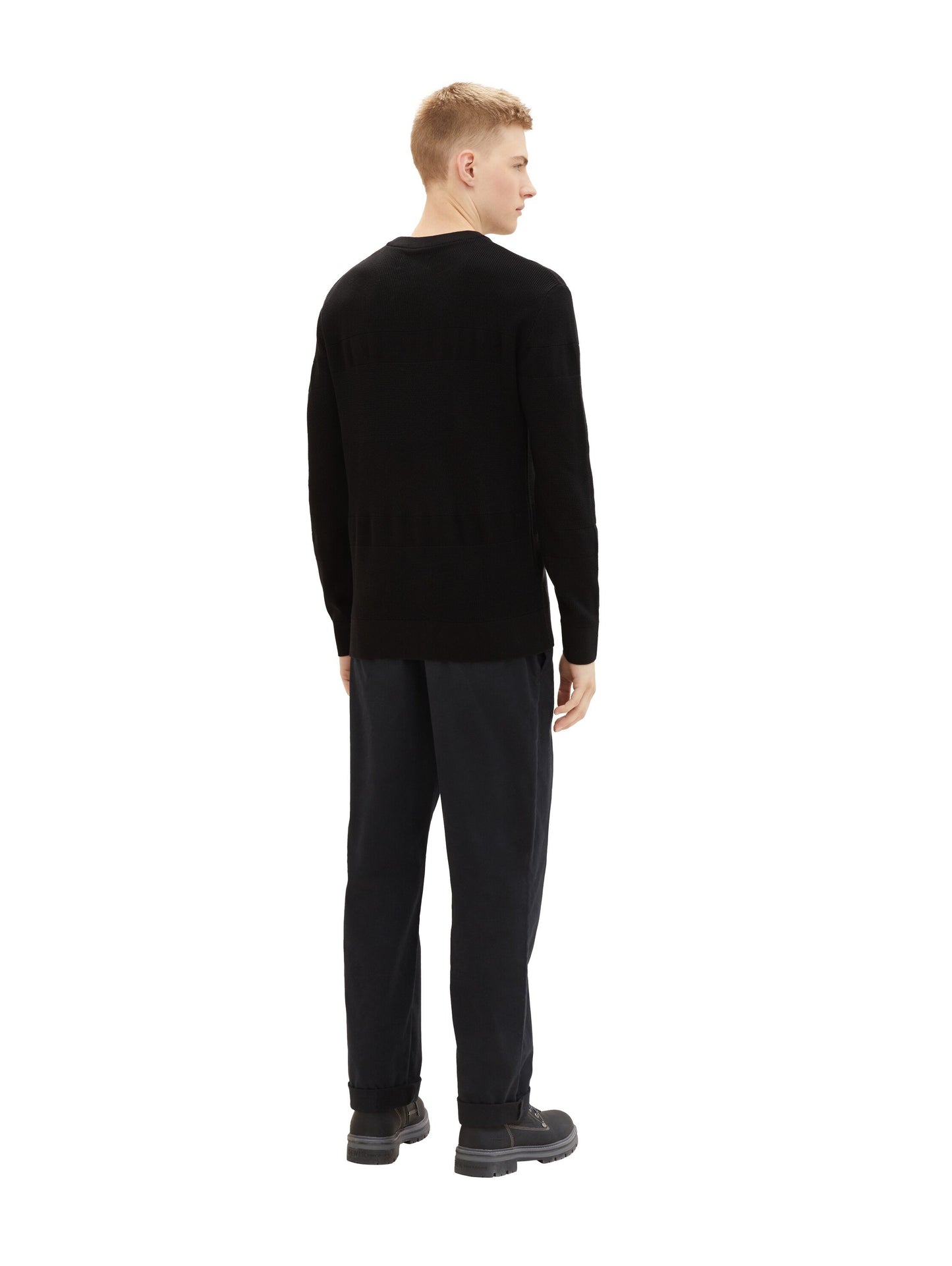 Strickpullover mit Struktur (Black)