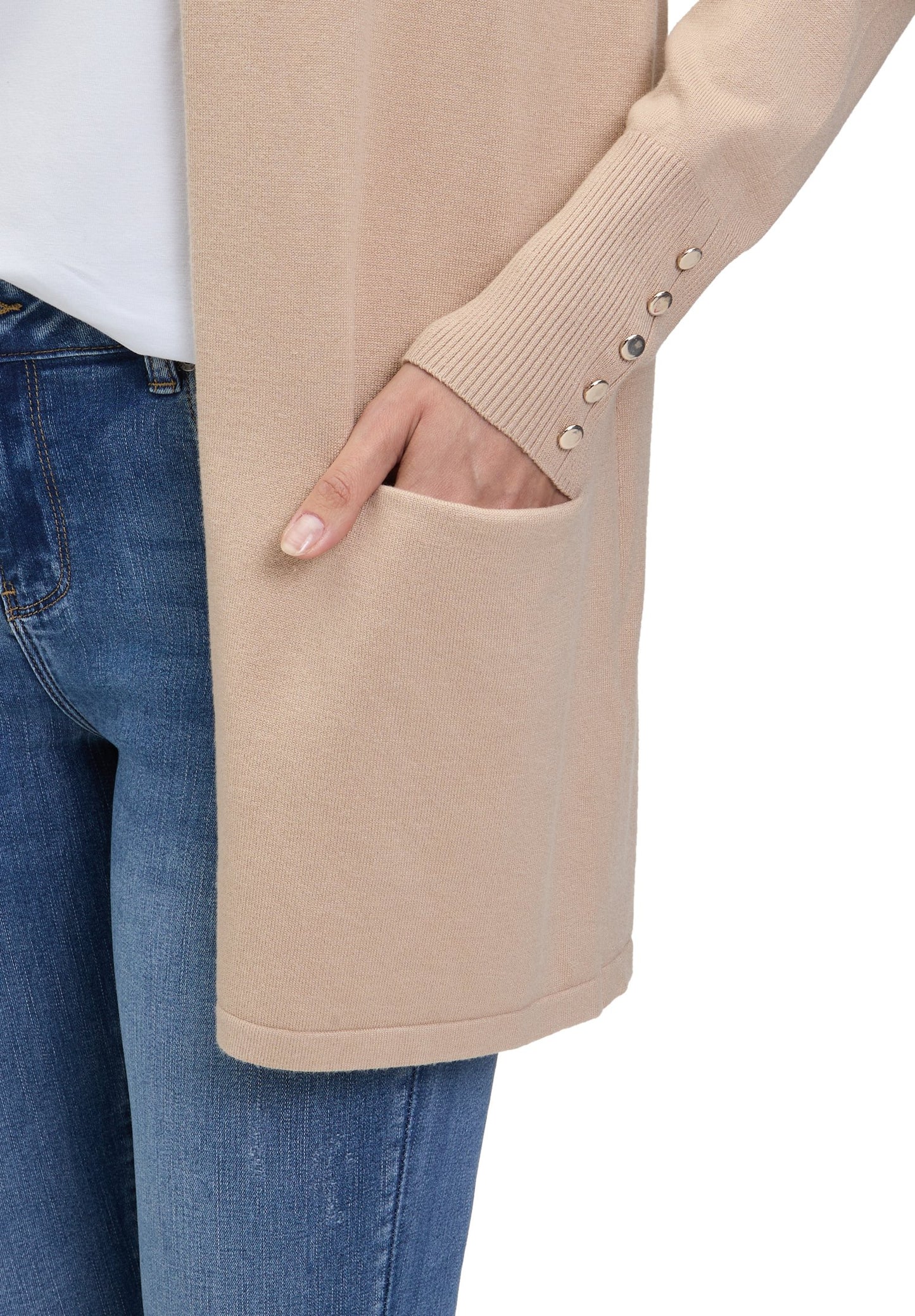 Feinstrickjacke (Classic Beige)