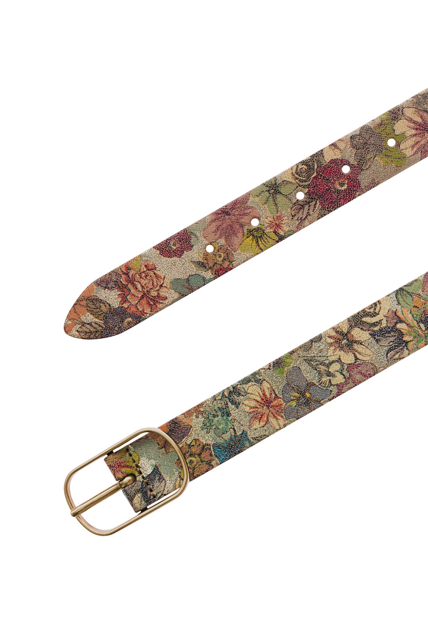 Wild West Inspired - 30 mm Ledergürtel (Gold Metallic /)