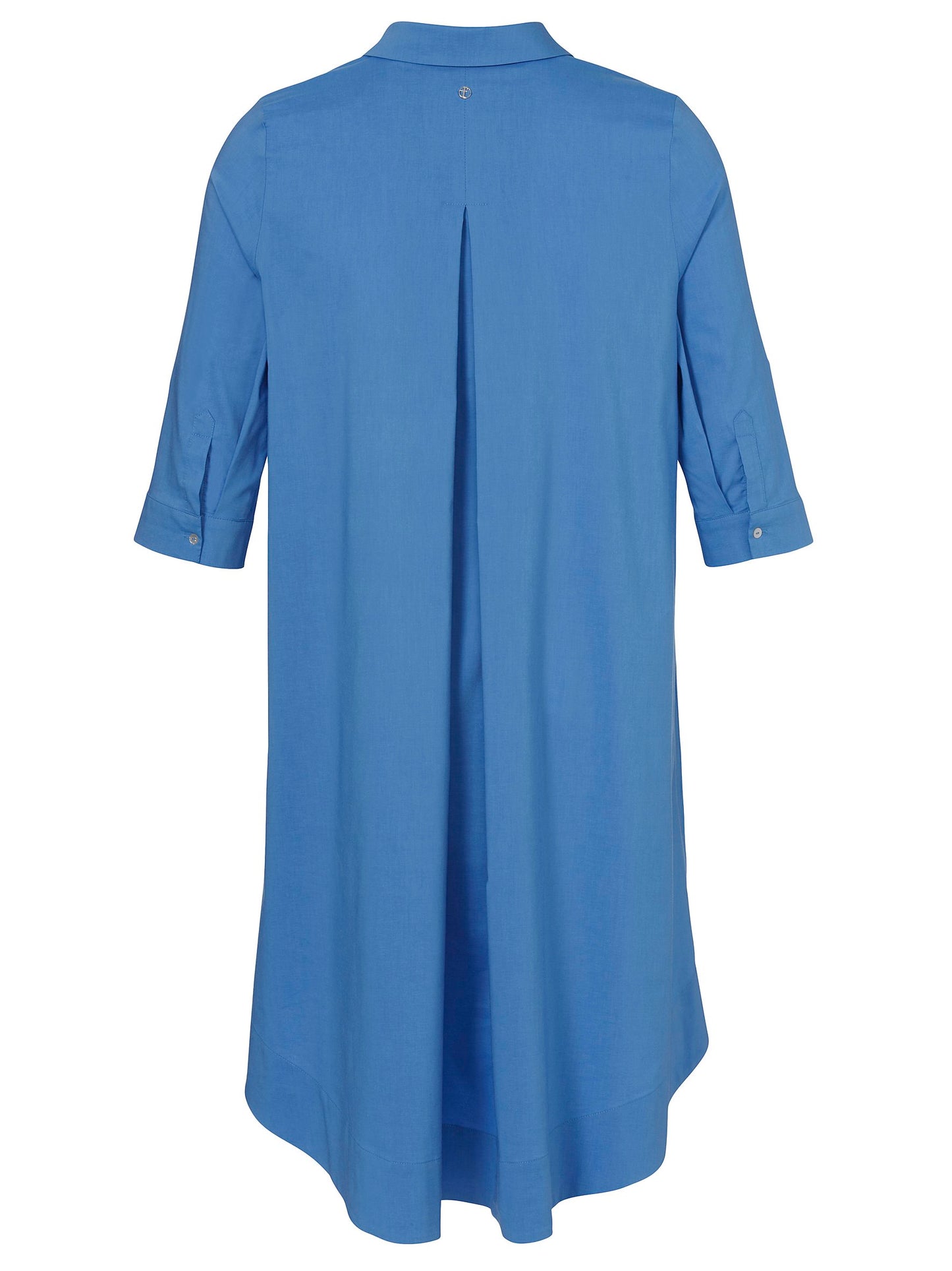 Kleid Hemdkragen 3/4 Arm (Blue)