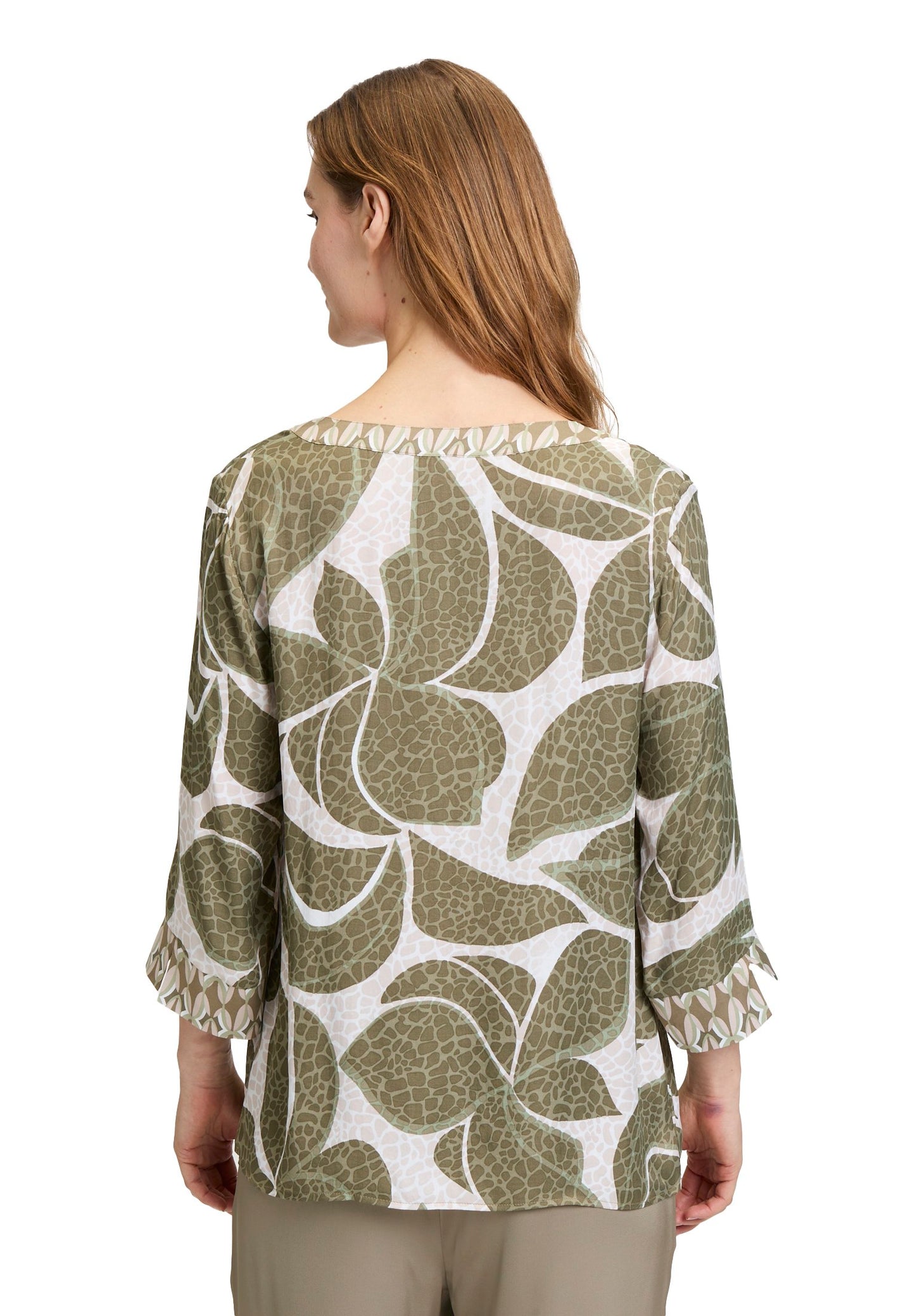 Schlupfbluse (Khaki/nature)