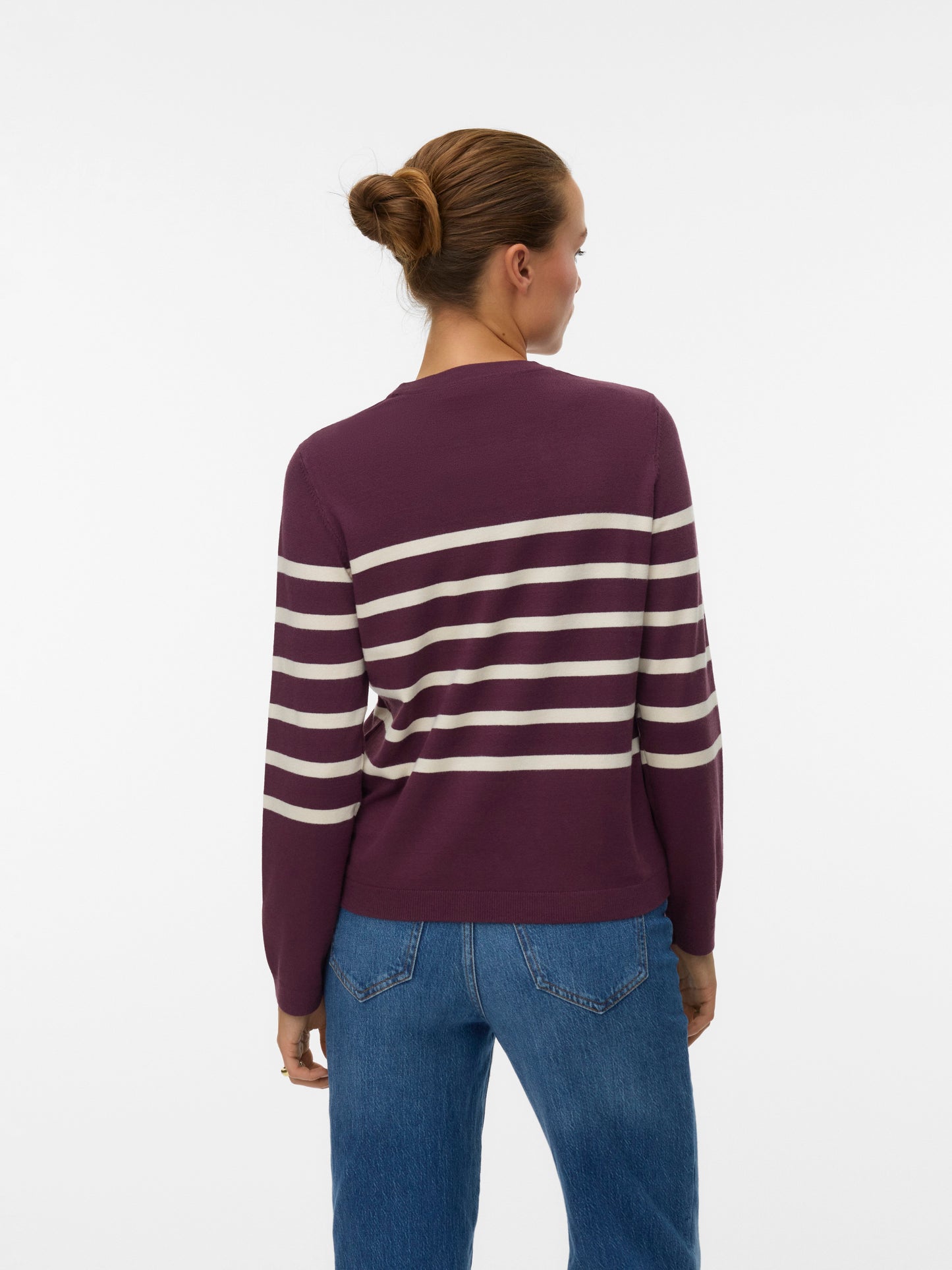 Vmsaba Plain Ls O-neck Pullover Ga Noos (Winetastin)
