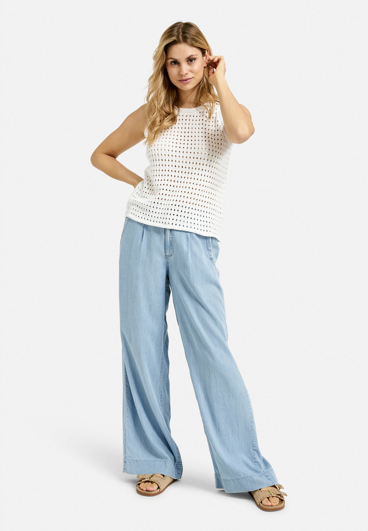 Net Crochet Top (Cream White)