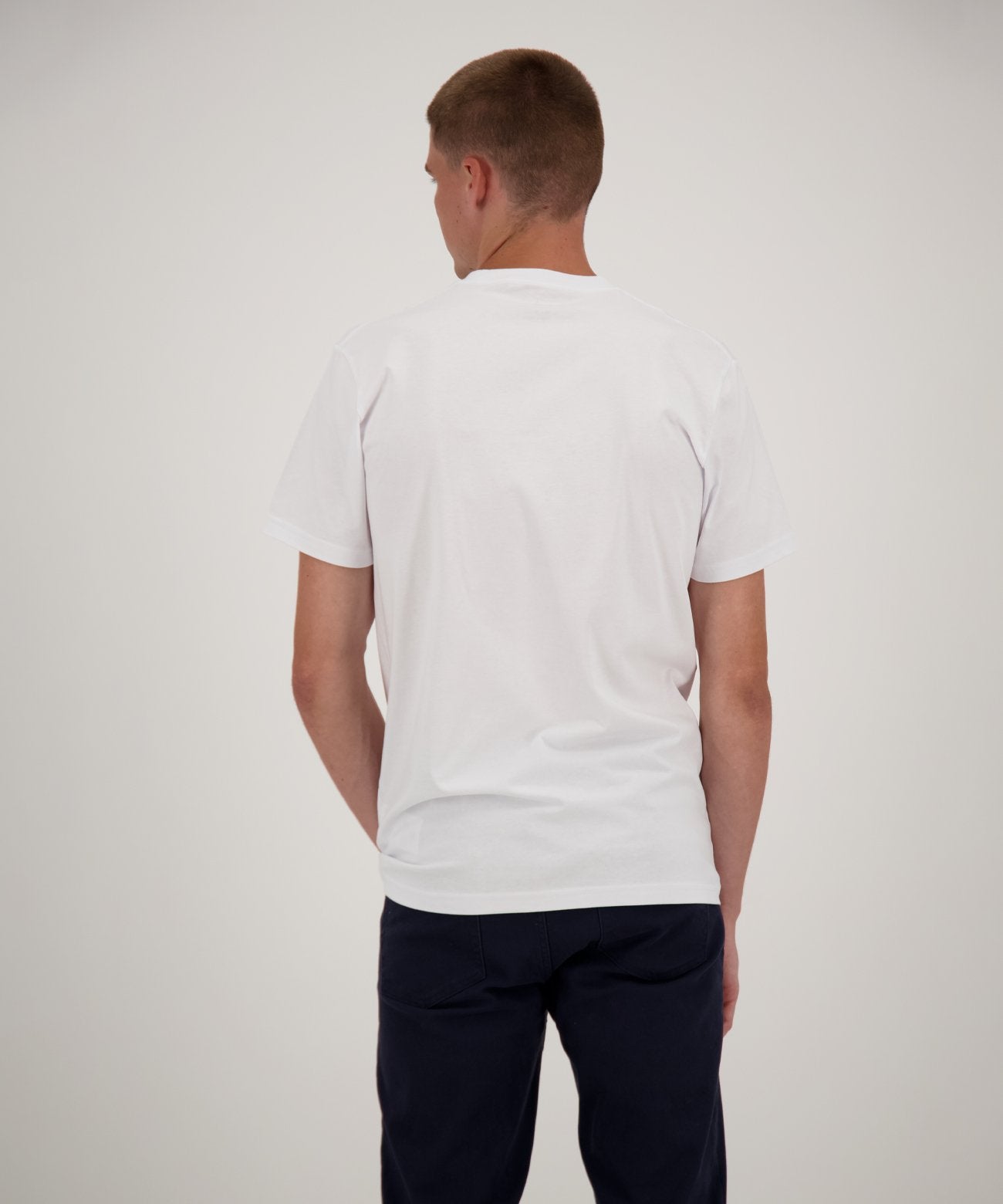 RAGMAN Doppelpack - 2 T-Shirts mit Rundhals (Weiss)