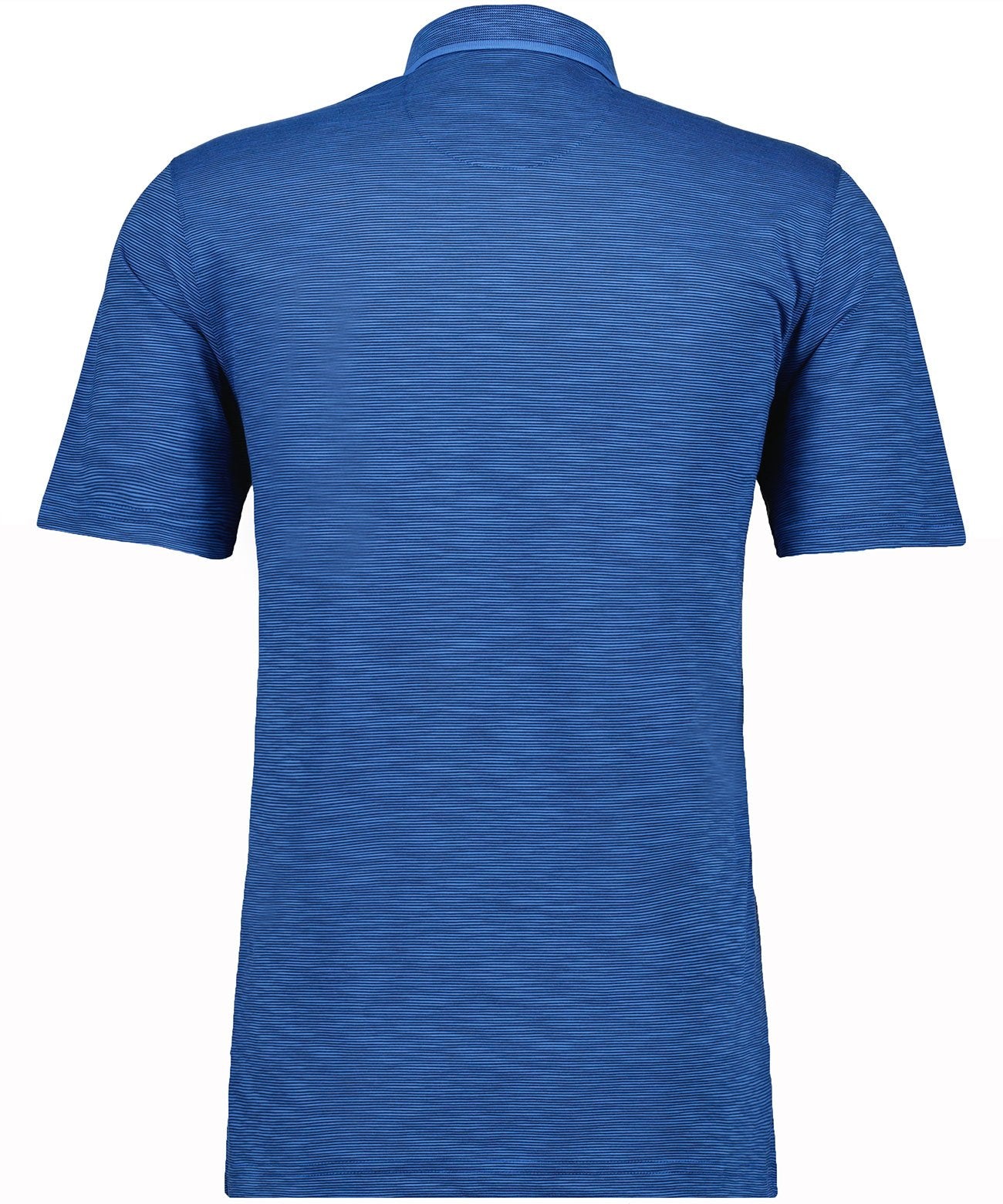 Softknit-Polo gestreift, Flammdesign (Blau)
