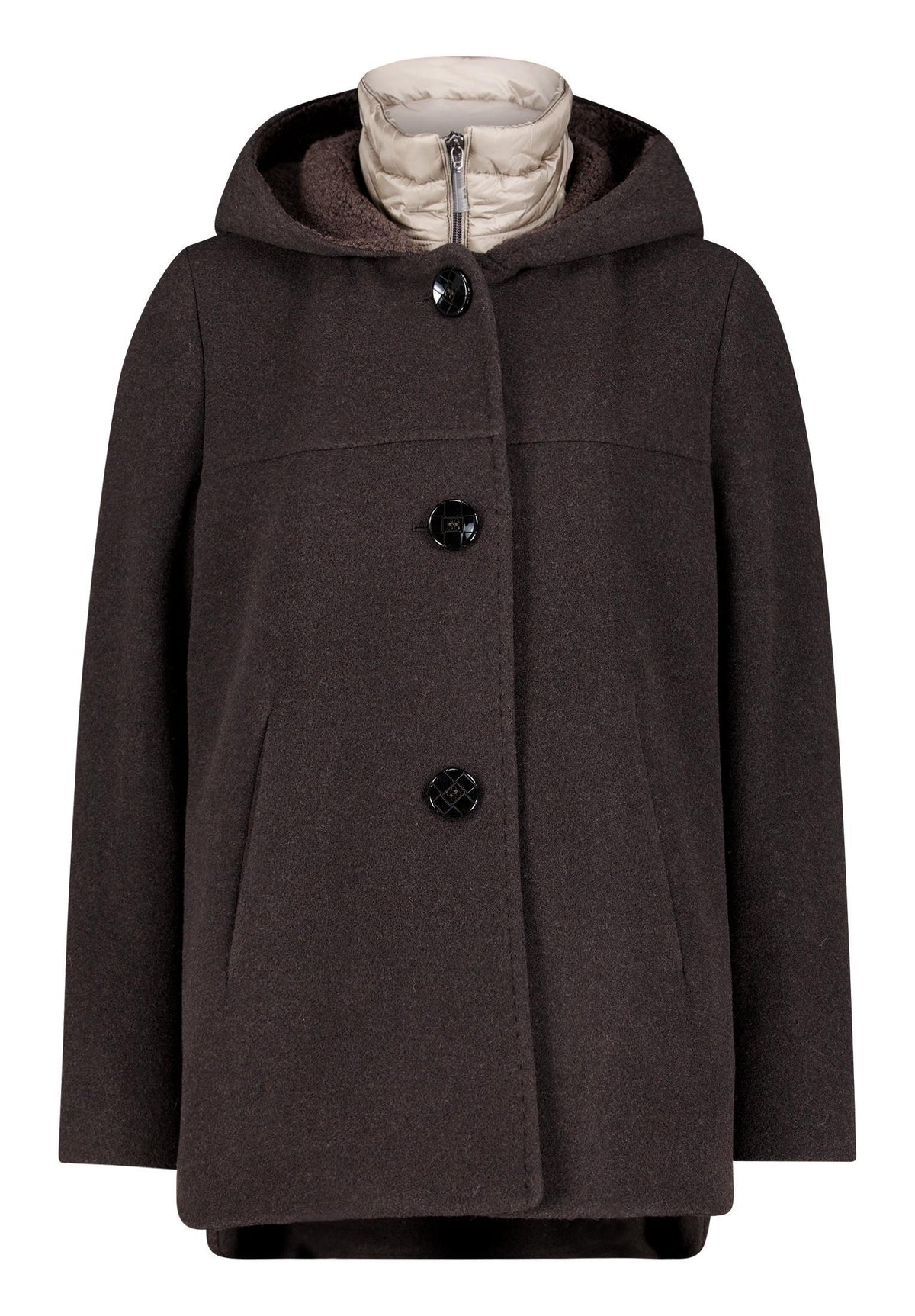 Wolljacke (Dark Brown Mela)