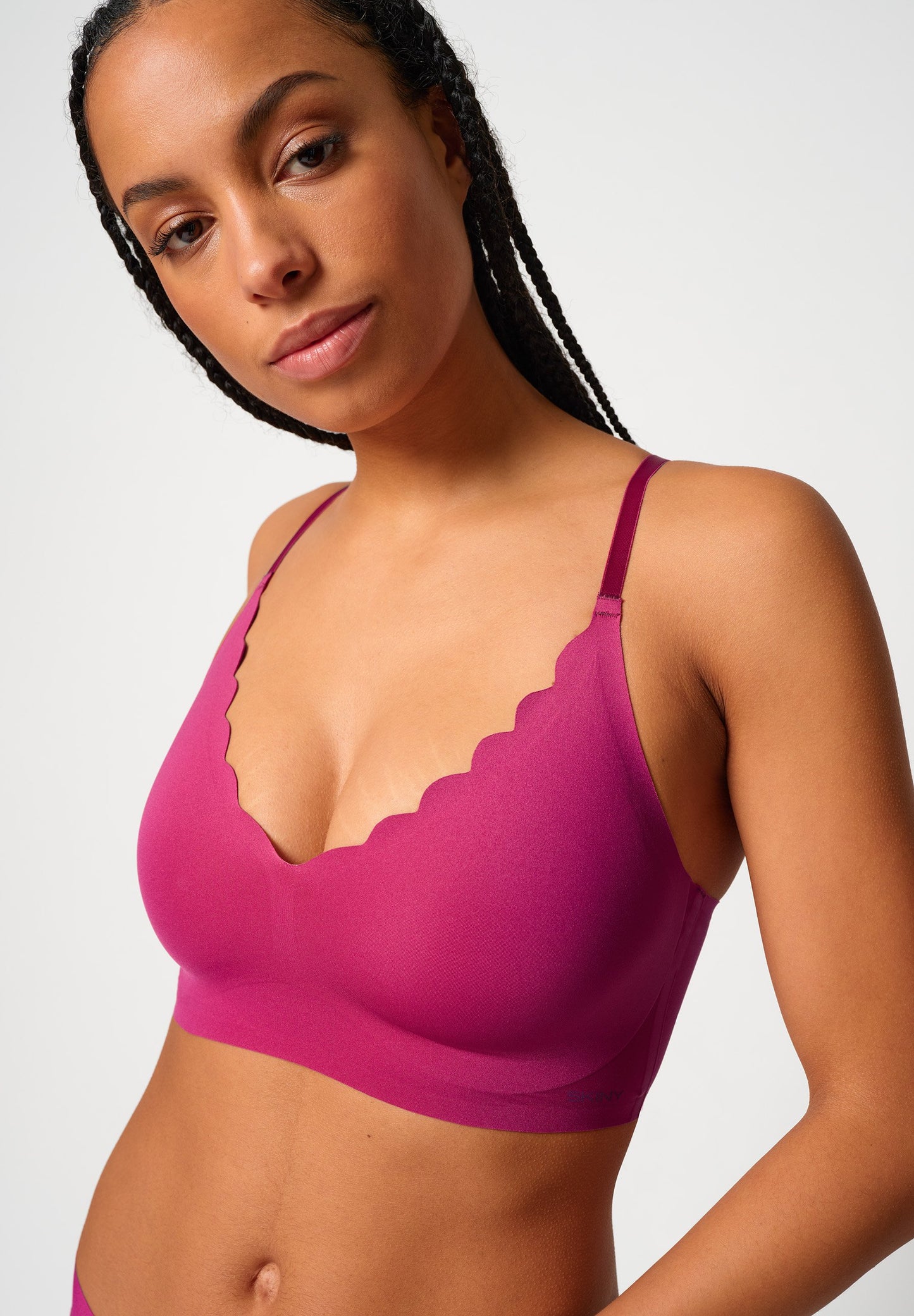SKINY Damen Bustier herausn. Pads Micro Essentials (Sangria)