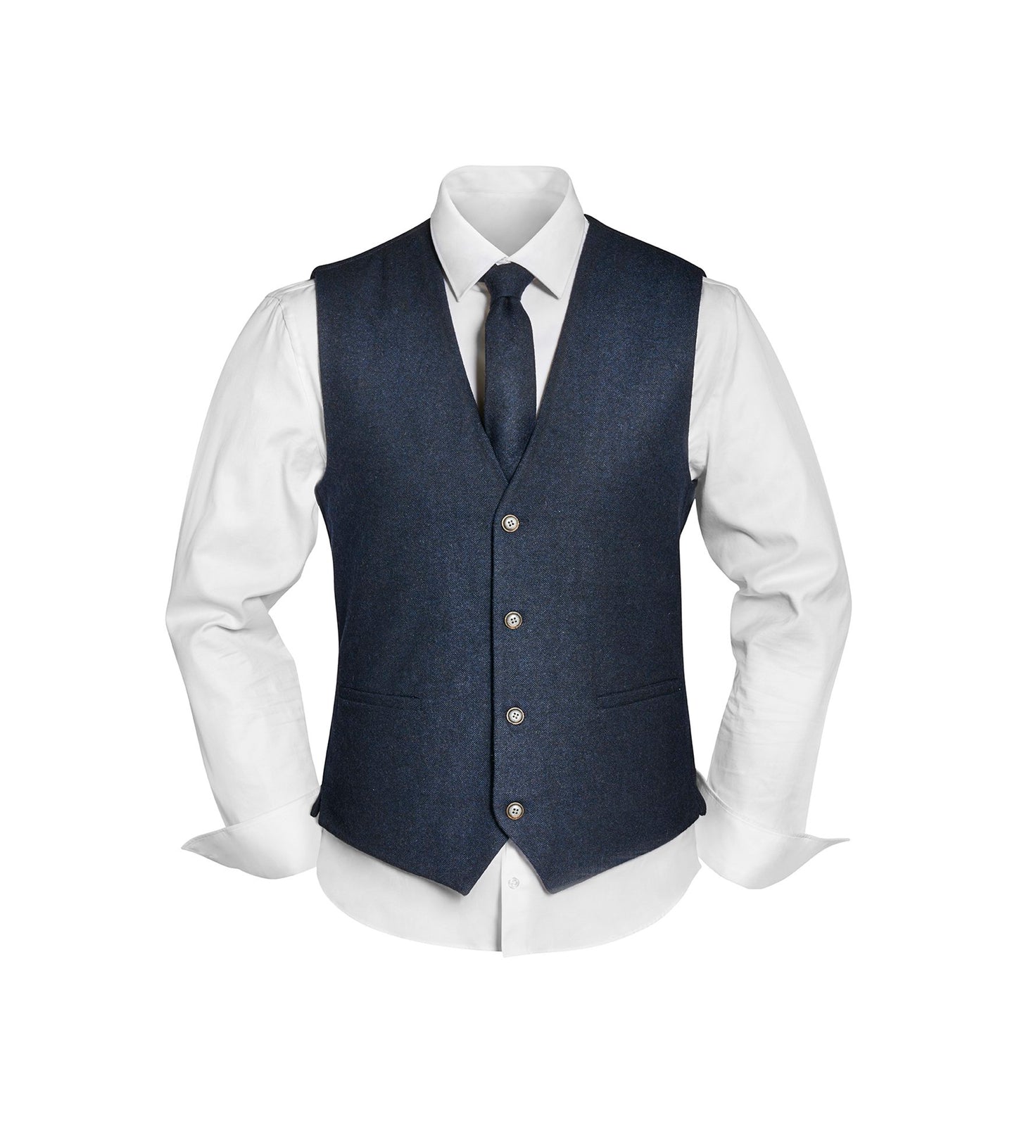Set Weste,Krawatte+Tuch Uni (Marine)