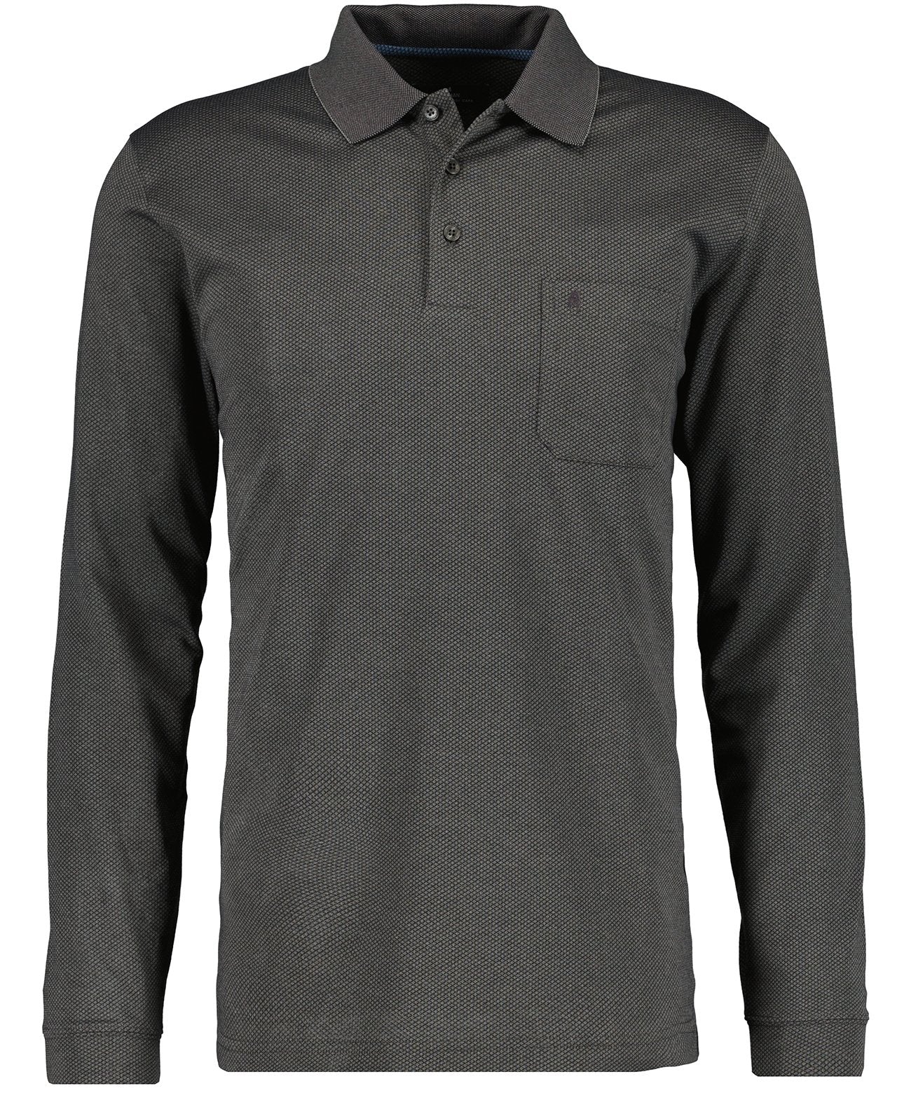 Poloshirt langarm (Grau Mel)