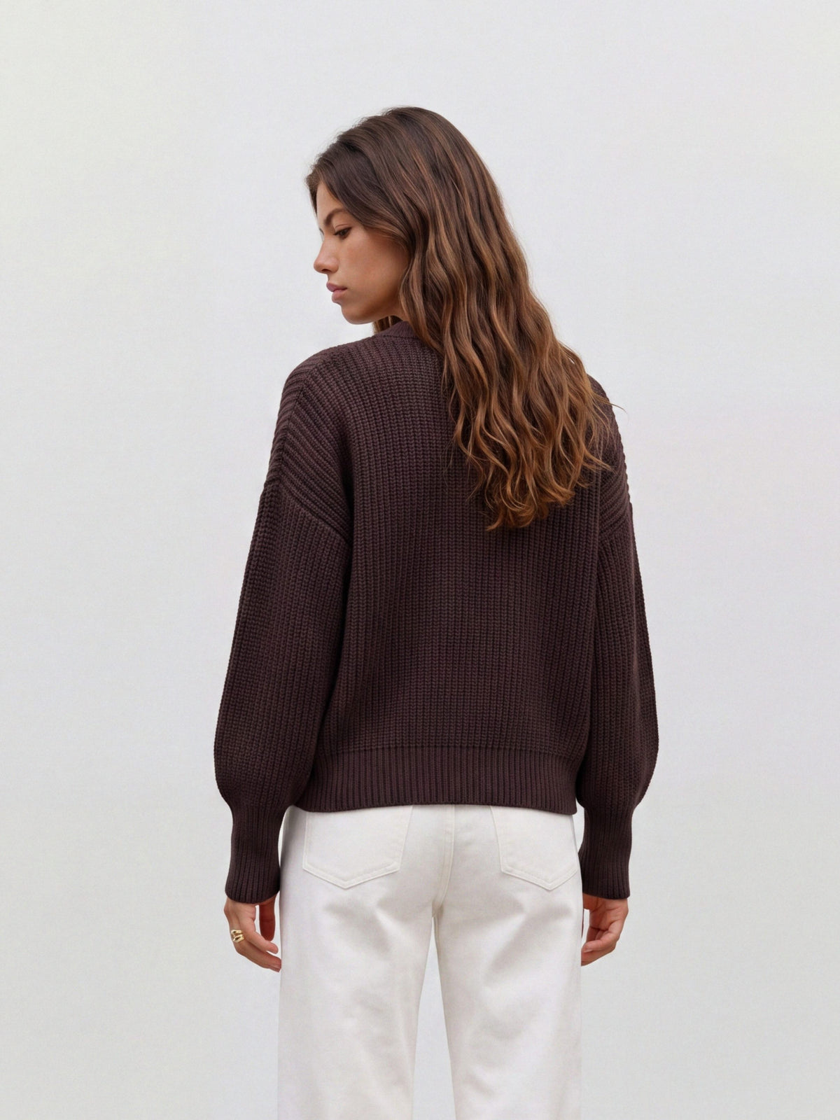 Vmlea Ls V-neck Cuff Cardigan Noos (Chocolate Tor)