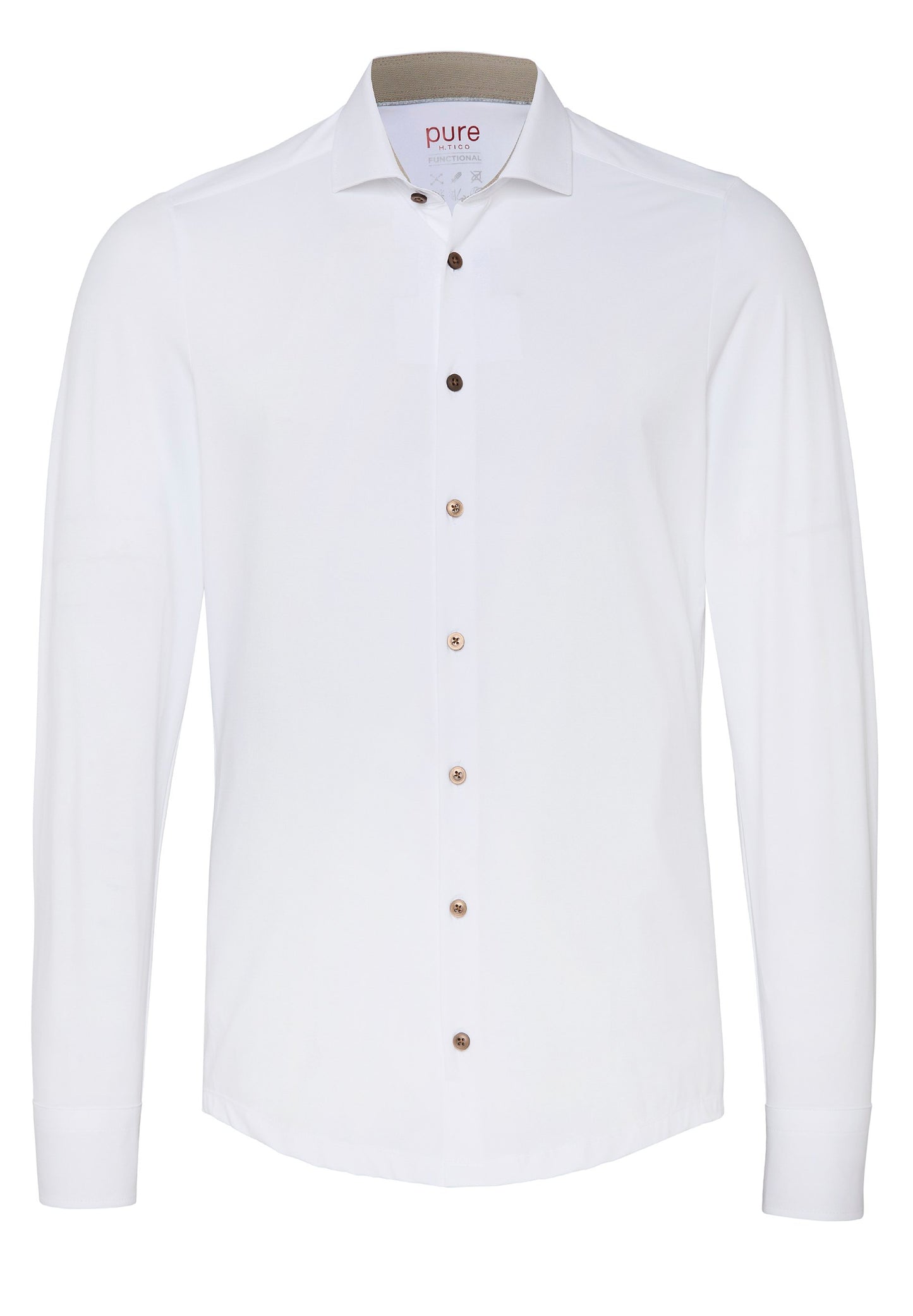 PURE- Functional Hemd Langarm (Uni Weiß)