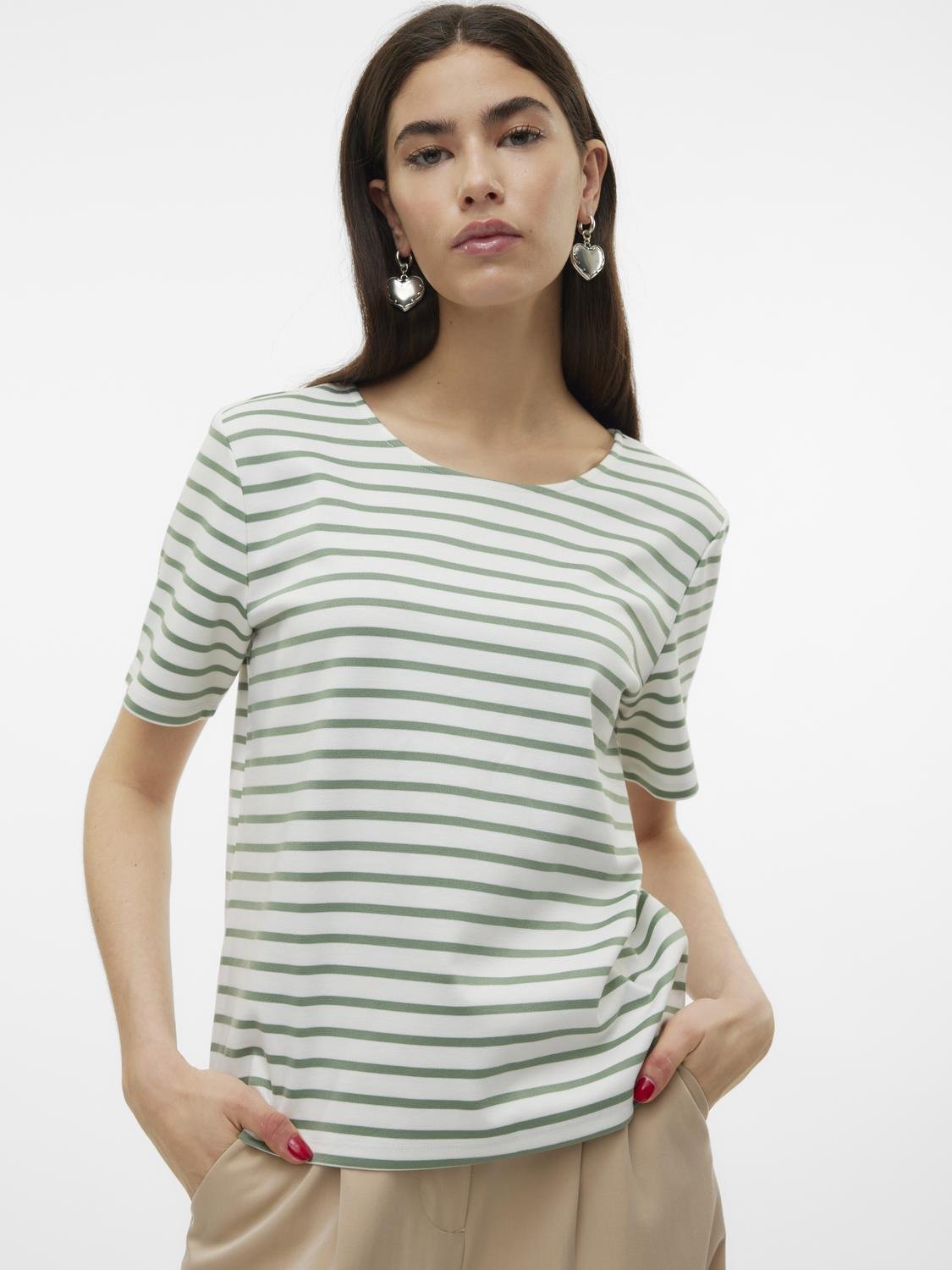 Vmabby Ss Zip Top Jrs Noos (Snow White)