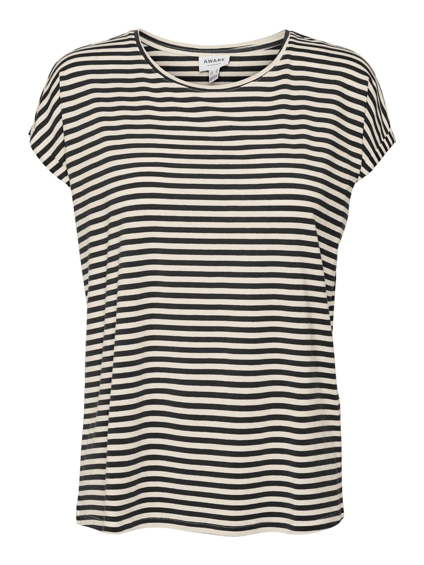 Vmava Plain Ss Top Stripe Ga Jrs Noos (Black/pris)