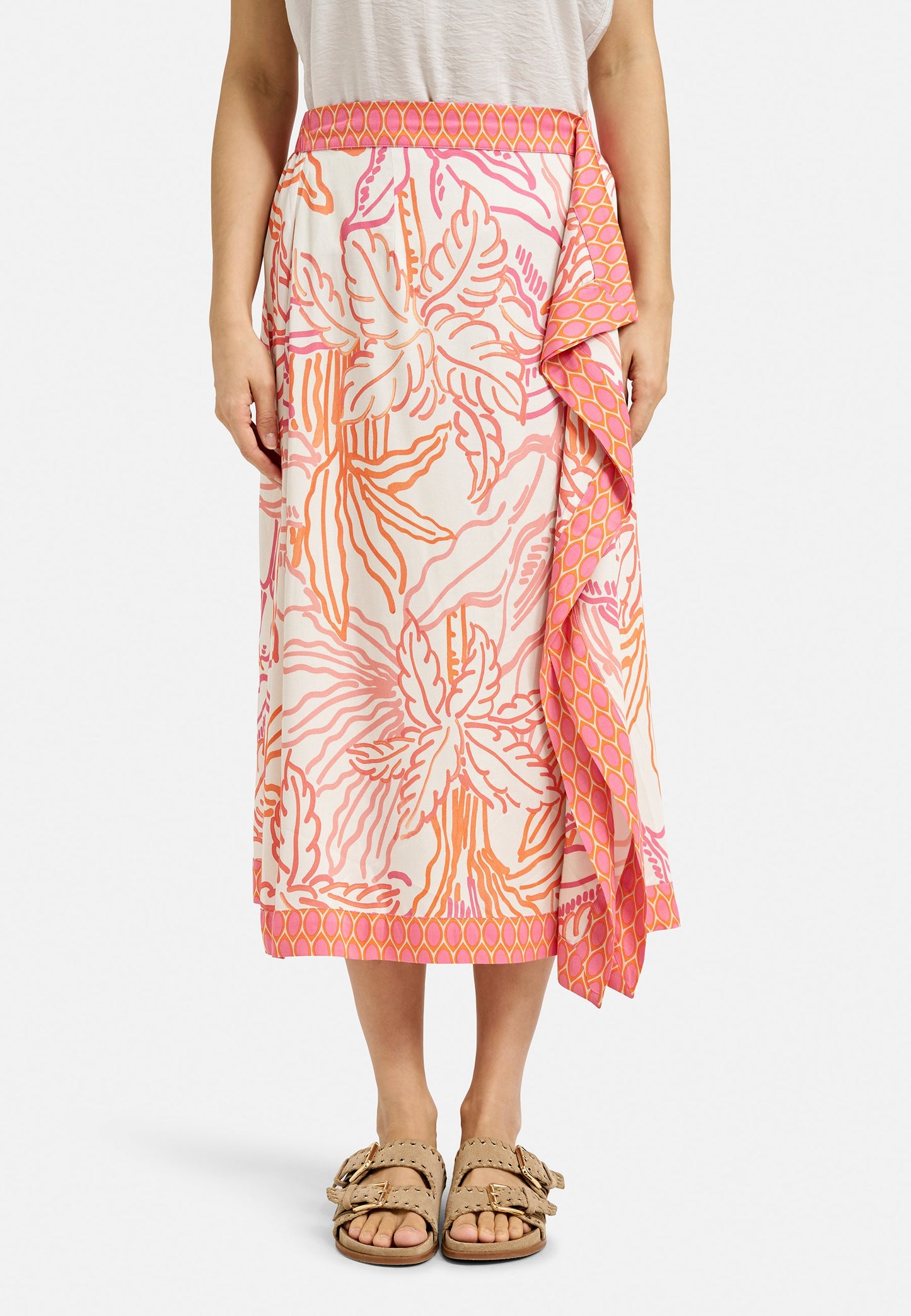 Printed Skirt (Coral Print)